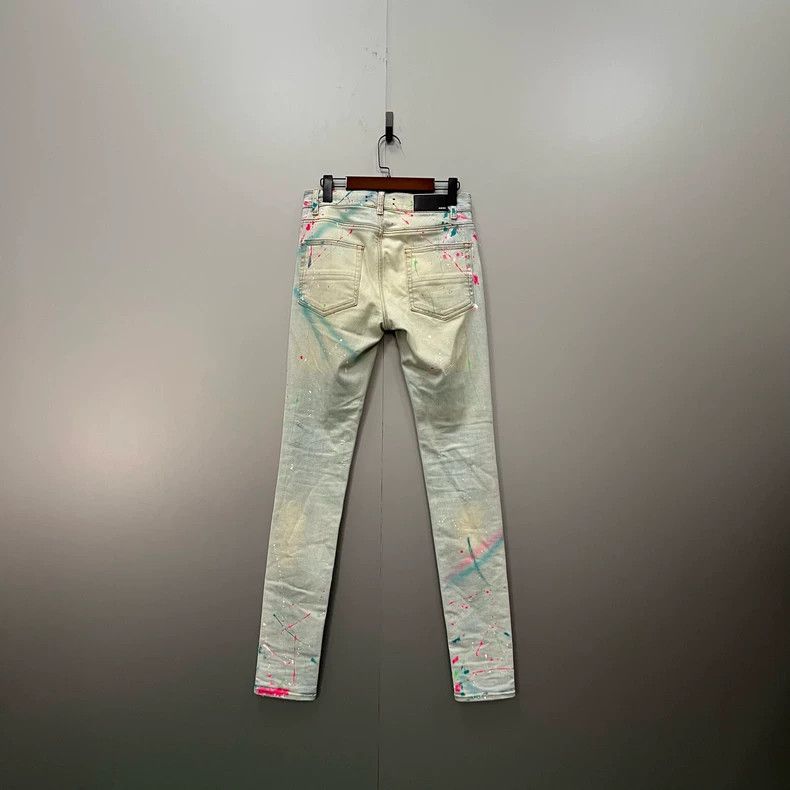 Amiri Amiri splashed distressed denim jeans Size US 30 / EU 46 - 3 Thumbnail