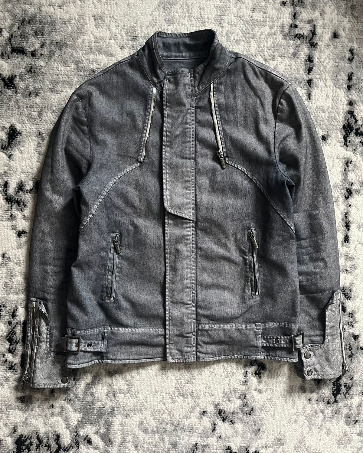 Pre-owned Jean Paul Gaultier Brut Archive Zip Jacket In Grey