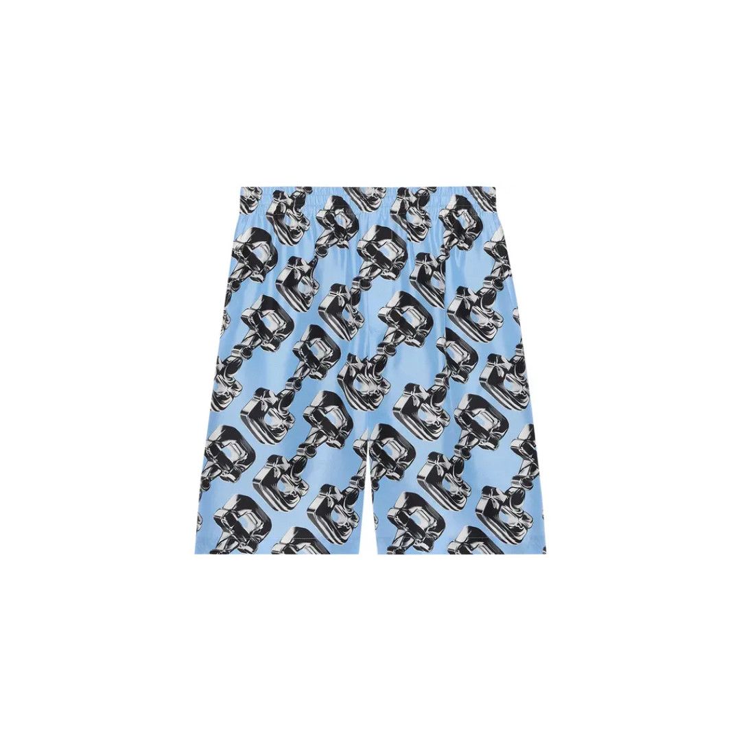 Gucci o1loc1c0126 742781 3D Glass Horsebit Print Silk Shorts Size US 38 / EU 54 - 1 Preview