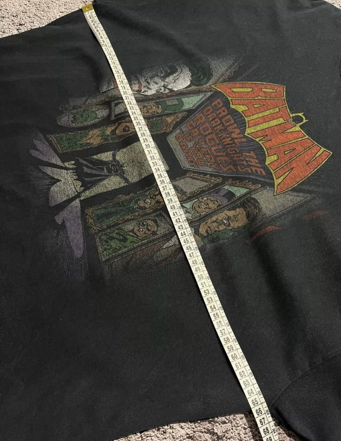 DC Comics × Unknown London × Vintage Vintage Batman Logo T-Shirt DC Comics Gotham Big Print Size US XXL / EU 58 / 5 - 10 Thumbnail