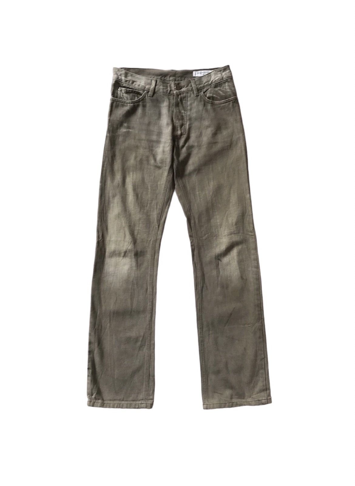 image of YVES Saint Laurent 2000S Rive Gauche Jeans in Beige, Men's (Size 28)