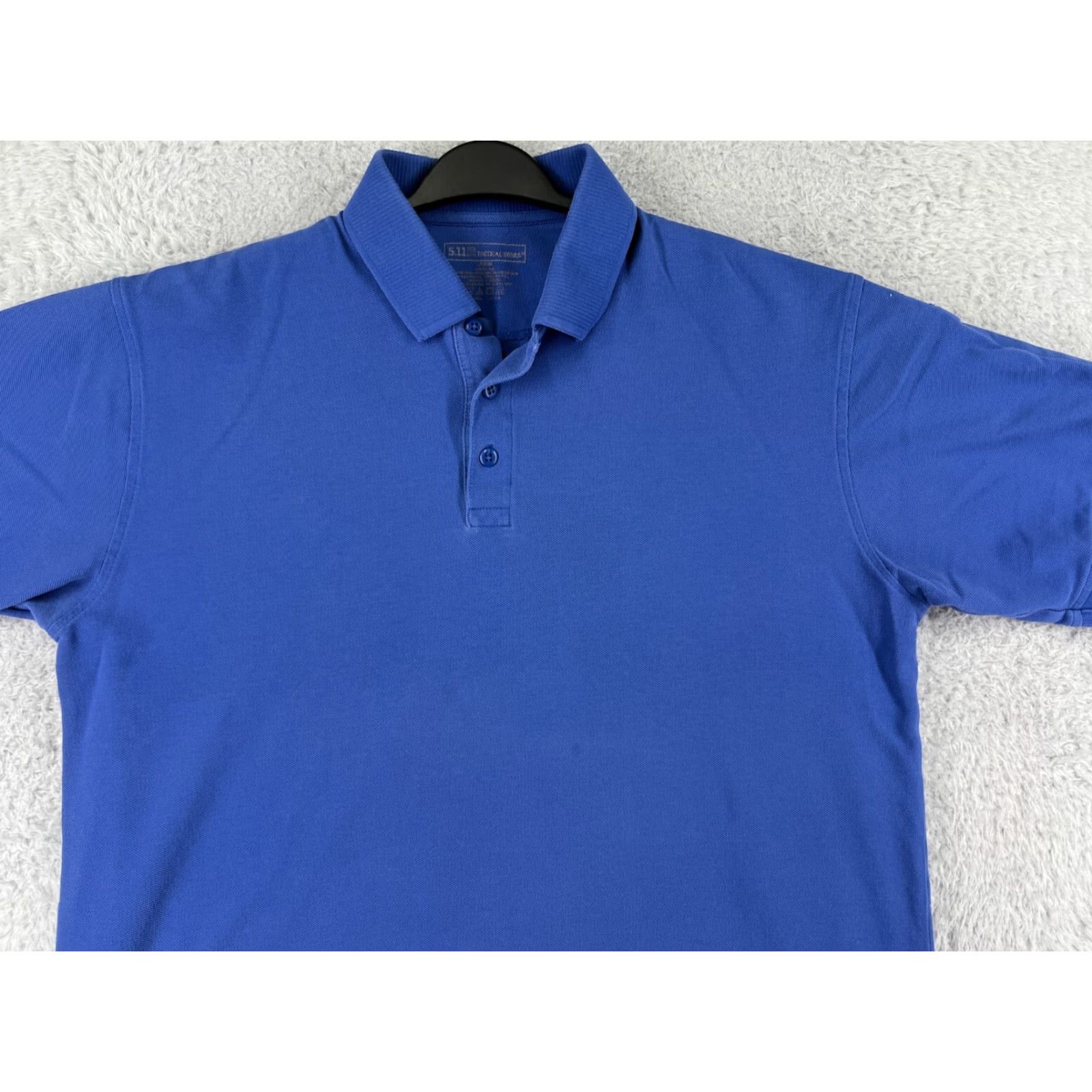 Vintage 5.11 Tactical Polo Shirt Mens L Blue Short Sleeve 100% Cotton Knit Polo Capable of All Seasons Size US L / EU 52-54 / 3 - 4 Thumbnail