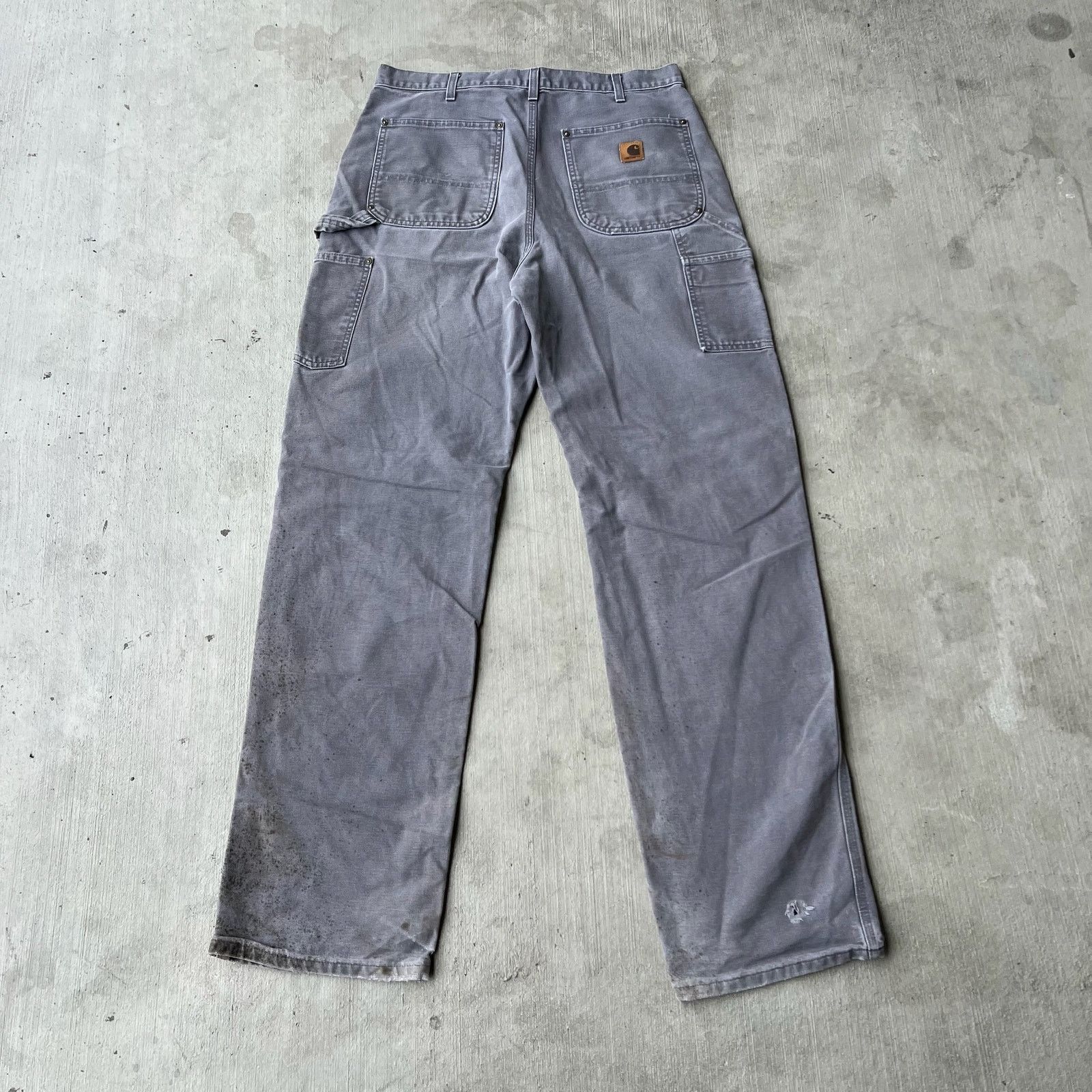 Carhartt × Vintage Carhartt faded gray double knee work wear carpenter pants Size US 34 / EU 50 - 6 Thumbnail