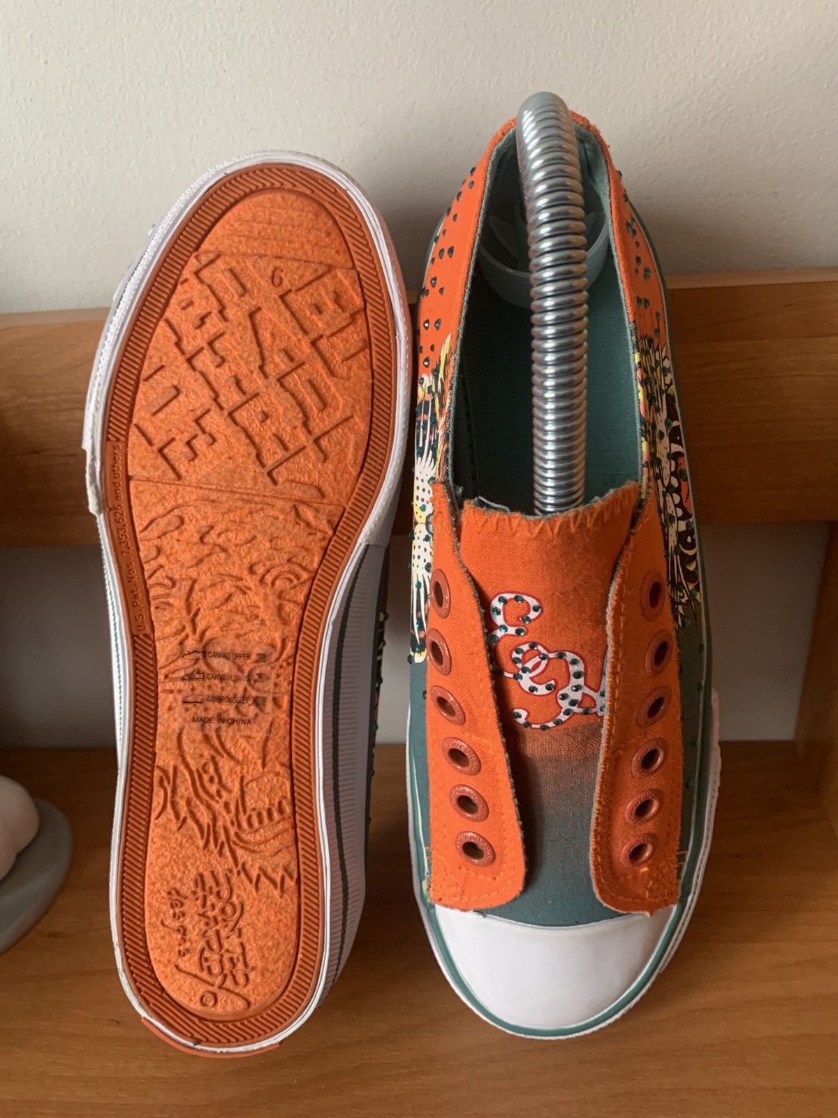 Christian Audigier × Ed Hardy × Vintage Vintage Y2K 6 Ed Hardy Tiger Tattoo Slip Ons Sneakers Size US 6 / IT 36 - 5 Thumbnail
