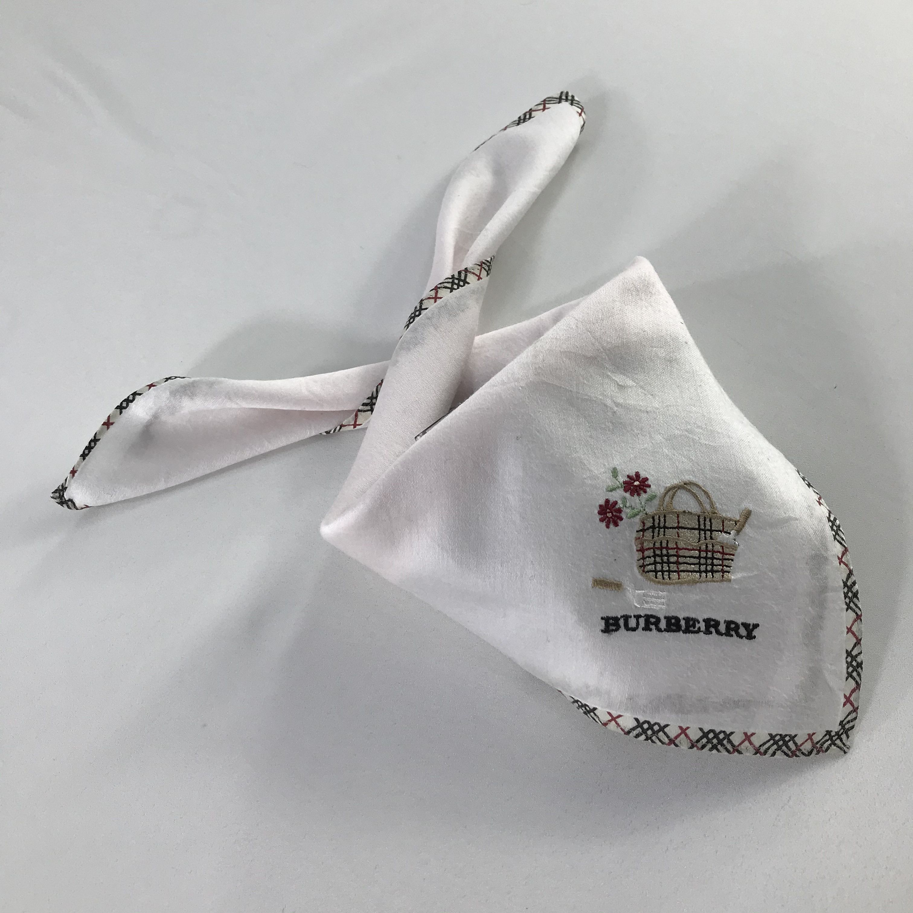 Burberry × Vintage Burberry Bandana / Handkerchief / Neckerchief - S971 Size ONE SIZE - 4 Thumbnail