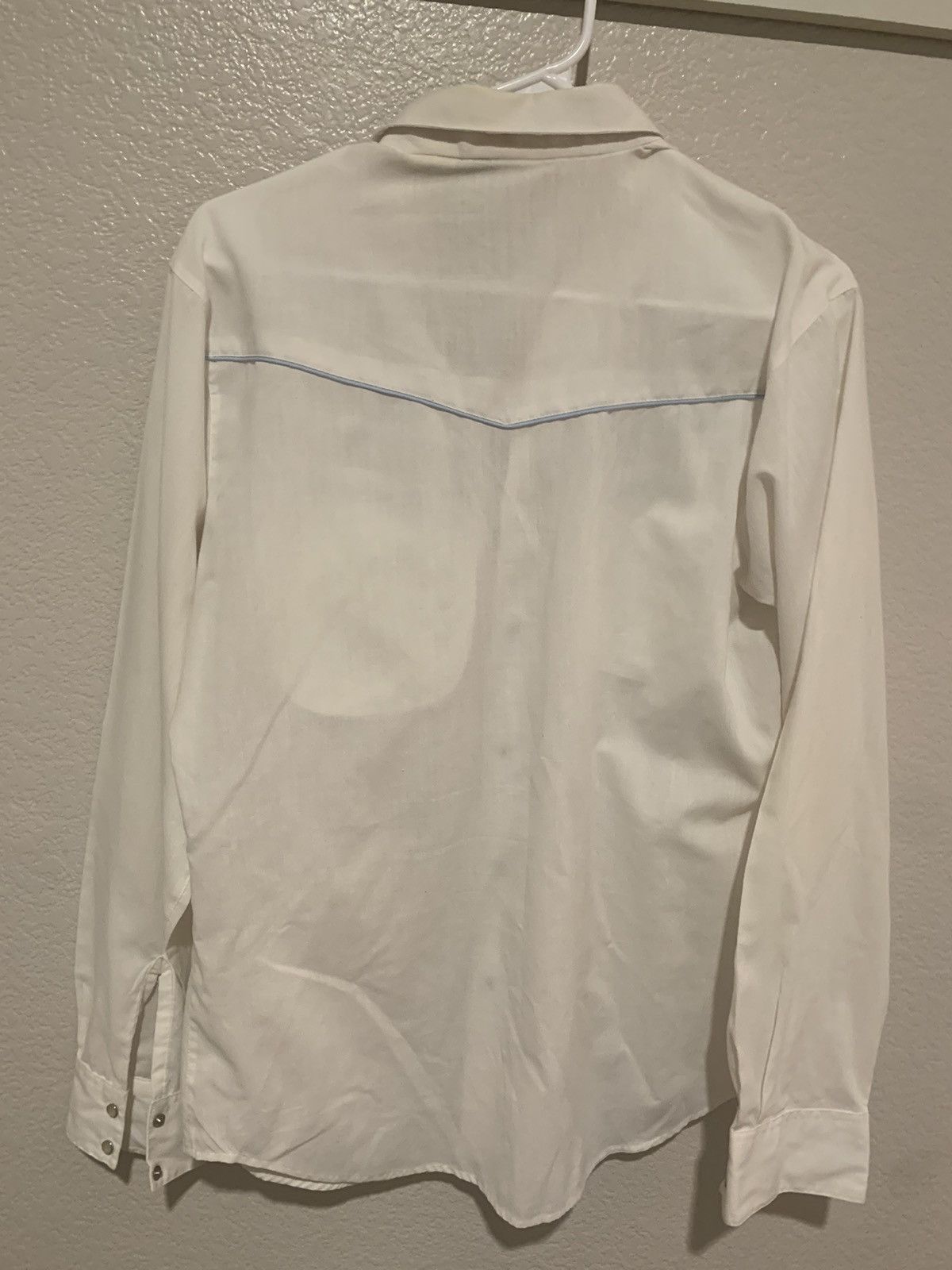 Vintage Vintage white and baby blue western button down Size US M / EU 48-50 / 2 - 2 Thumbnail