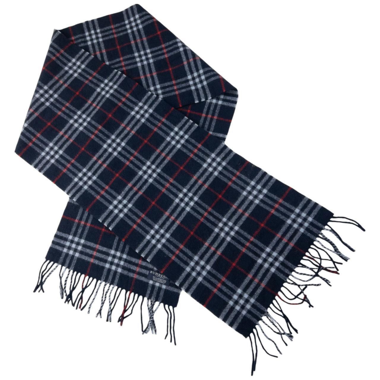 Burberry Vintage Burberry Nova Check Lambswool Tassel Scarf Size ONE SIZE - 4 Thumbnail