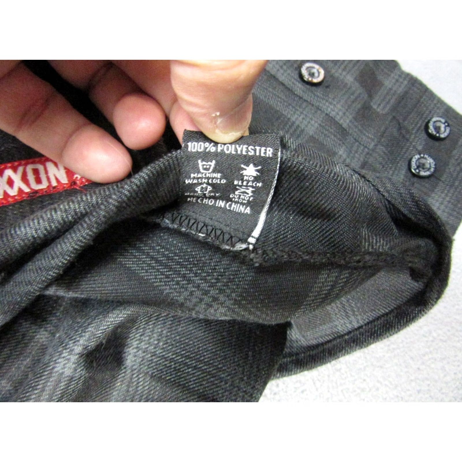 Vintage Dixxon Flannel Shirt Womens Medium Gray Black Plaid Fist Long Sleeve Button-Up Pockets Size M / US 6-8 / IT 42-44 - 7 Thumbnail