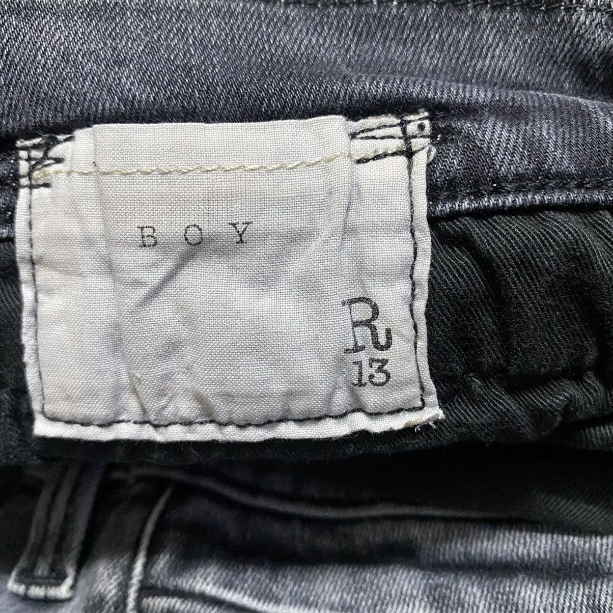 R13 R13 Black Marble Boy Skinny Jeans Size US 33 - 20 Thumbnail