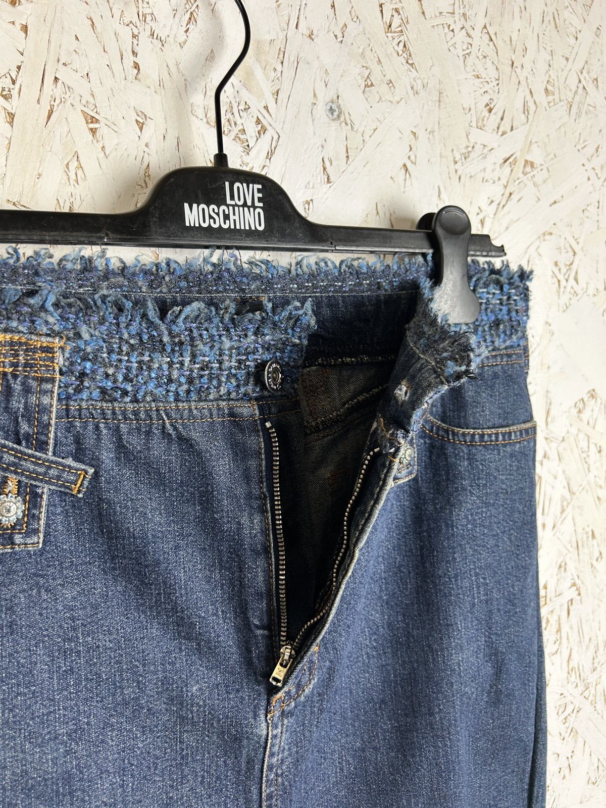 Dolce & Gabbana Vintage Dolce & Gabbana Denim Tweed Coat & Skirt Set M 30/44 Size M / US 6-8 / IT 42-44 - 12 Thumbnail