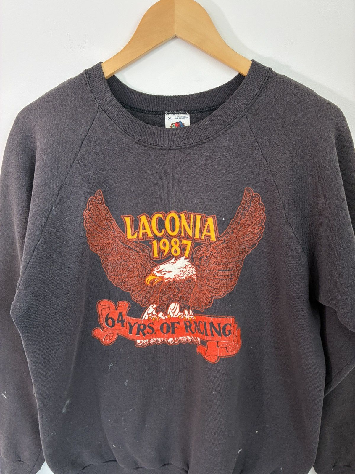 Vintage Vintage 80s Sun Faded Thrashed Motorcycle Crewneck Size US XL / EU 56 / 4 - 2 Thumbnail
