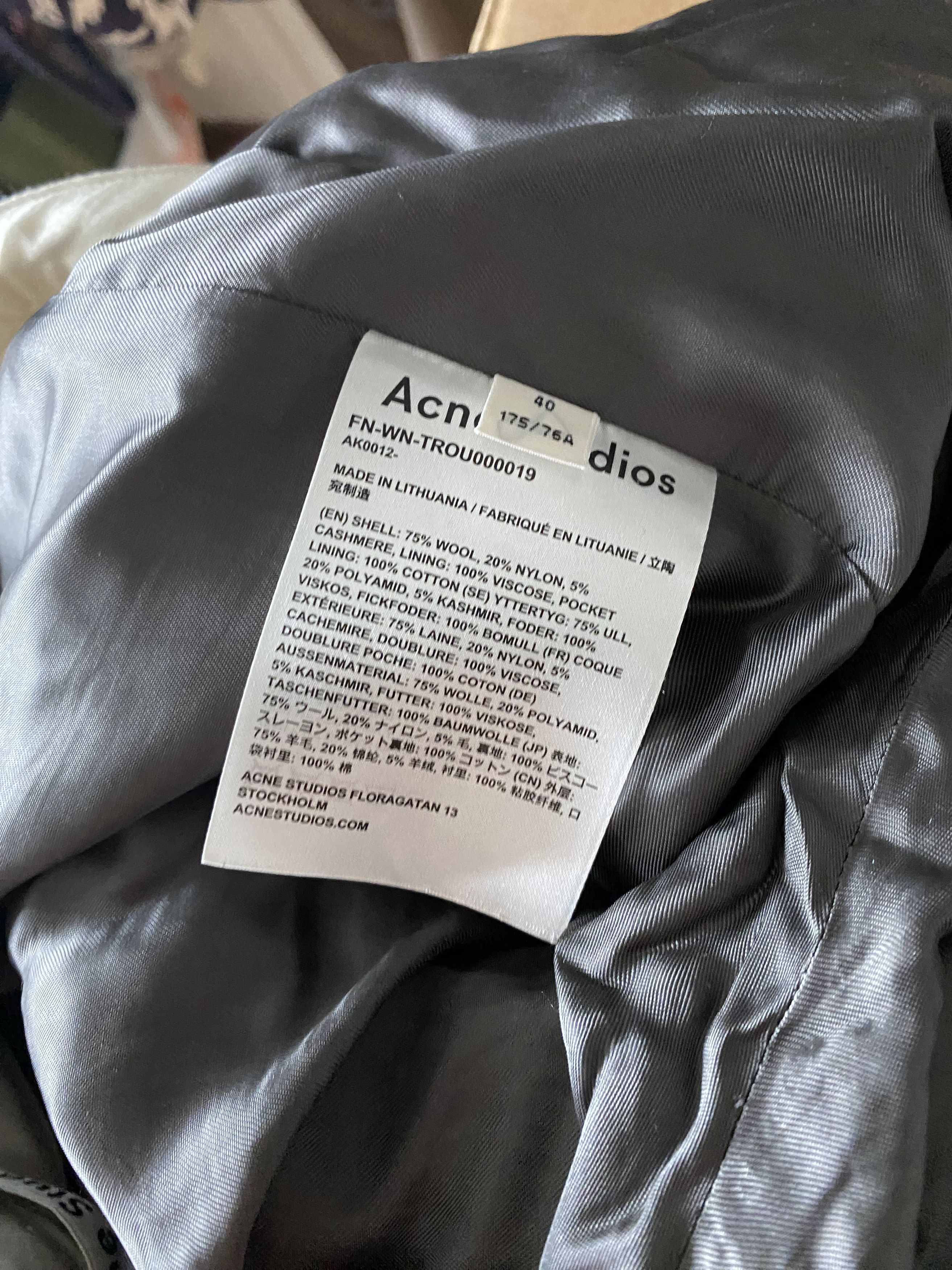 Acne Studios Acne Studios Wool Gray Trouser Cropped Size US 31 - 4 Thumbnail