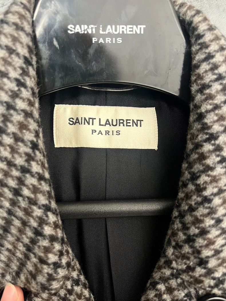 Saint Laurent Paris Saint Laurent Double Breasted Wool Coat-2506 Size US XXL / EU 58 / 5 - 4 Thumbnail