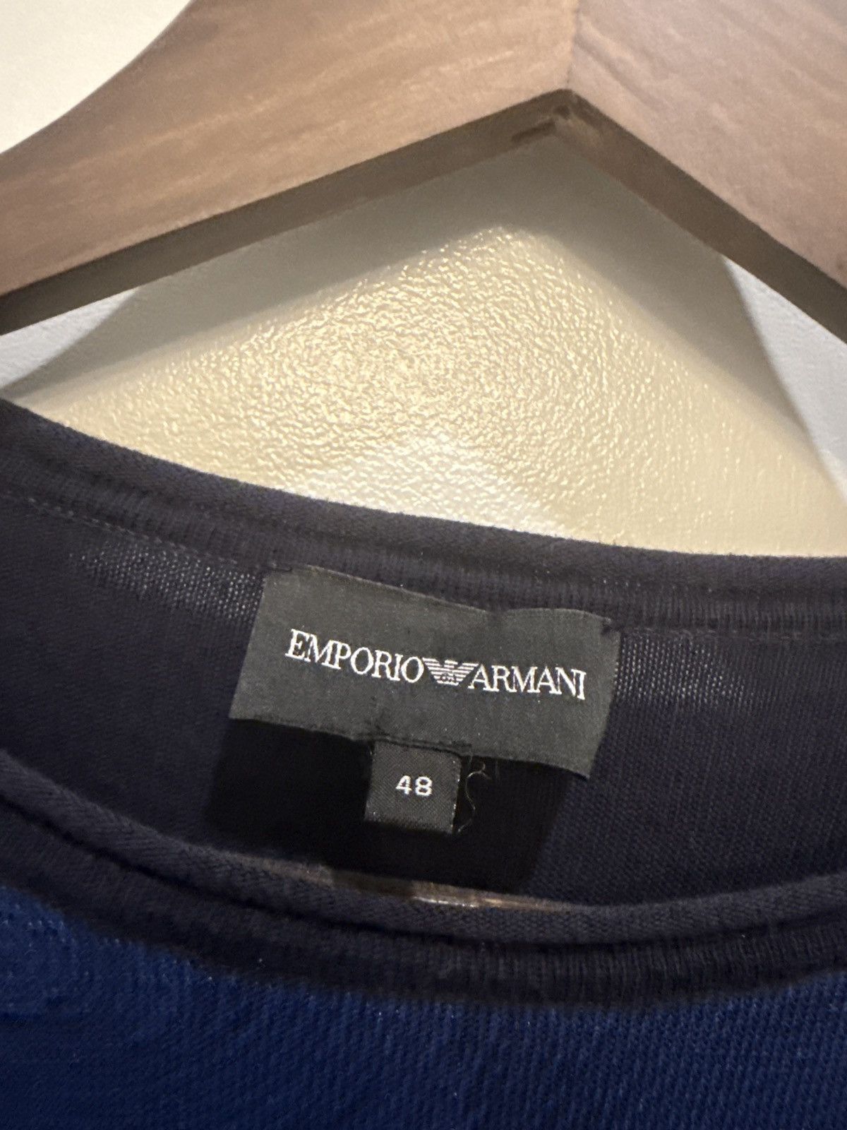 Emporio Armani Blue/navy skyline long sleeve thin sweater Size US M / EU 48-50 / 2 - 5 Thumbnail