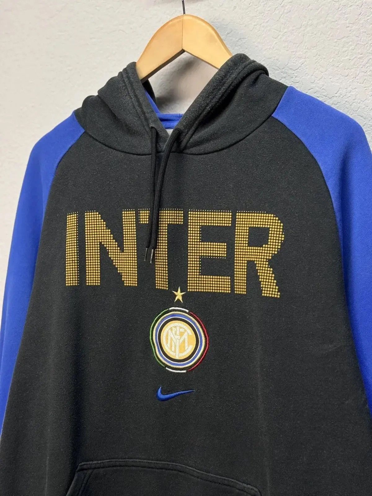 Nike × Vintage Vintage Nike Inter Milan Y2K Hoodie Blockkore Style Size US L / EU 52-54 / 3 - 5 Thumbnail
