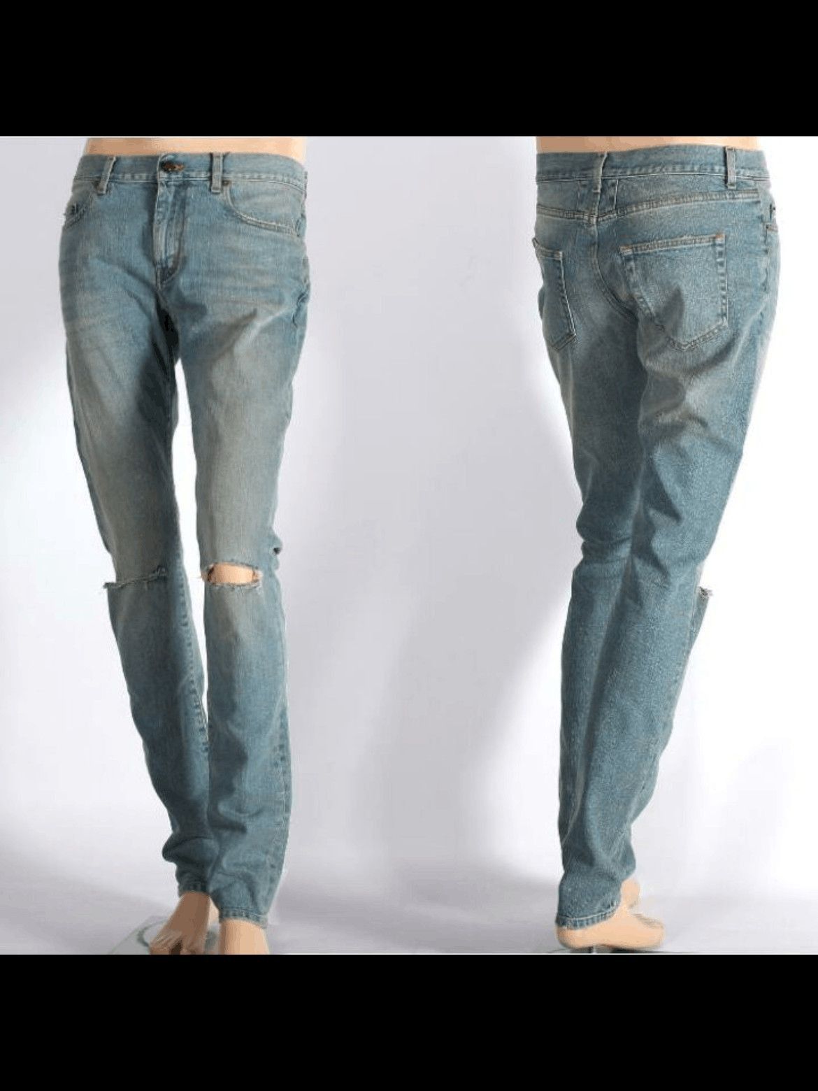 Saint Laurent Paris Saint laurent Paris FW16 knee cutting jeans - DMC-2508 Size US 32 / EU 48 - 9 Thumbnail