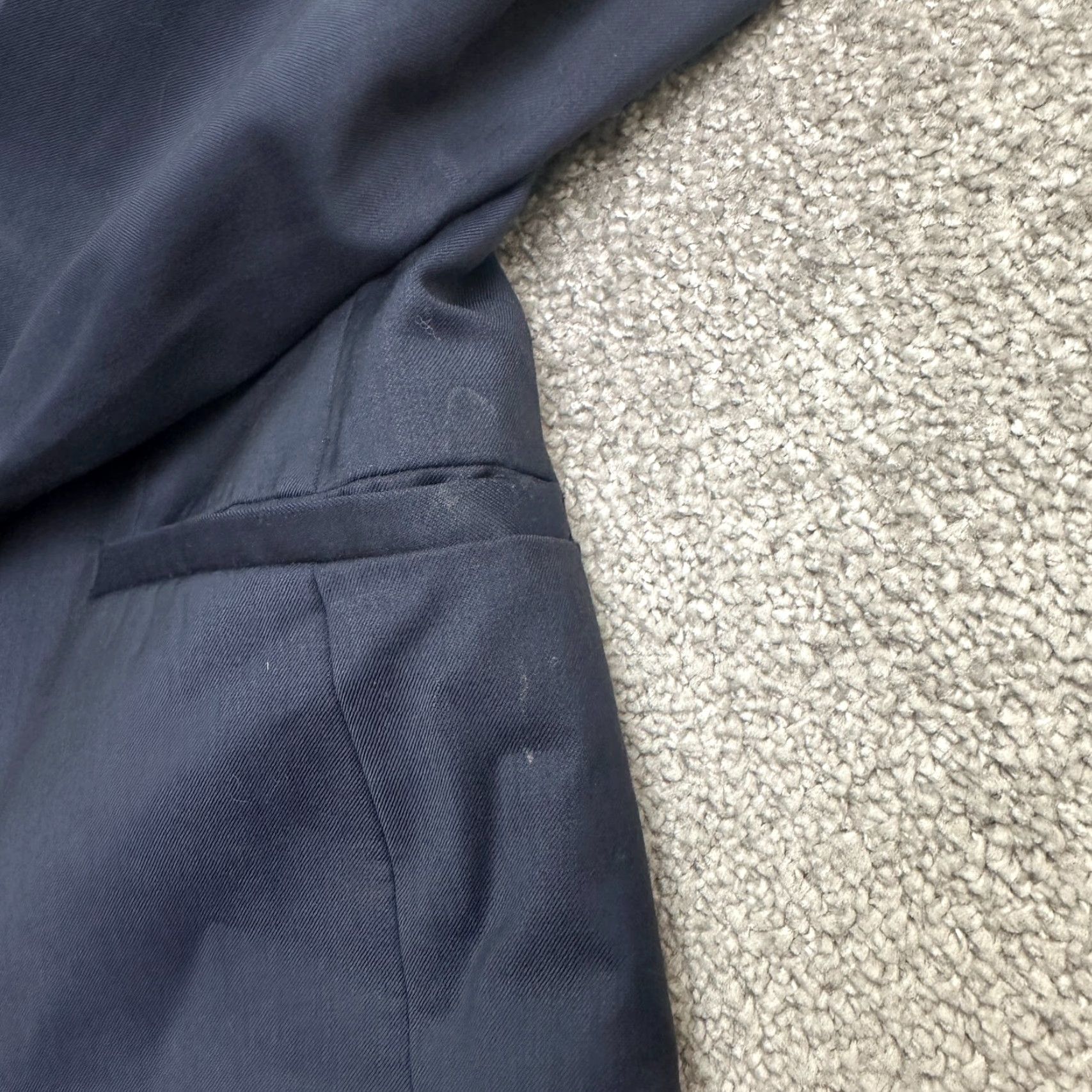 Zara Zara Man Blazer Jacket Mens 38 Navy Blue Wool Cashmere Single Breasted Suit Work Size 38R - 5 Thumbnail