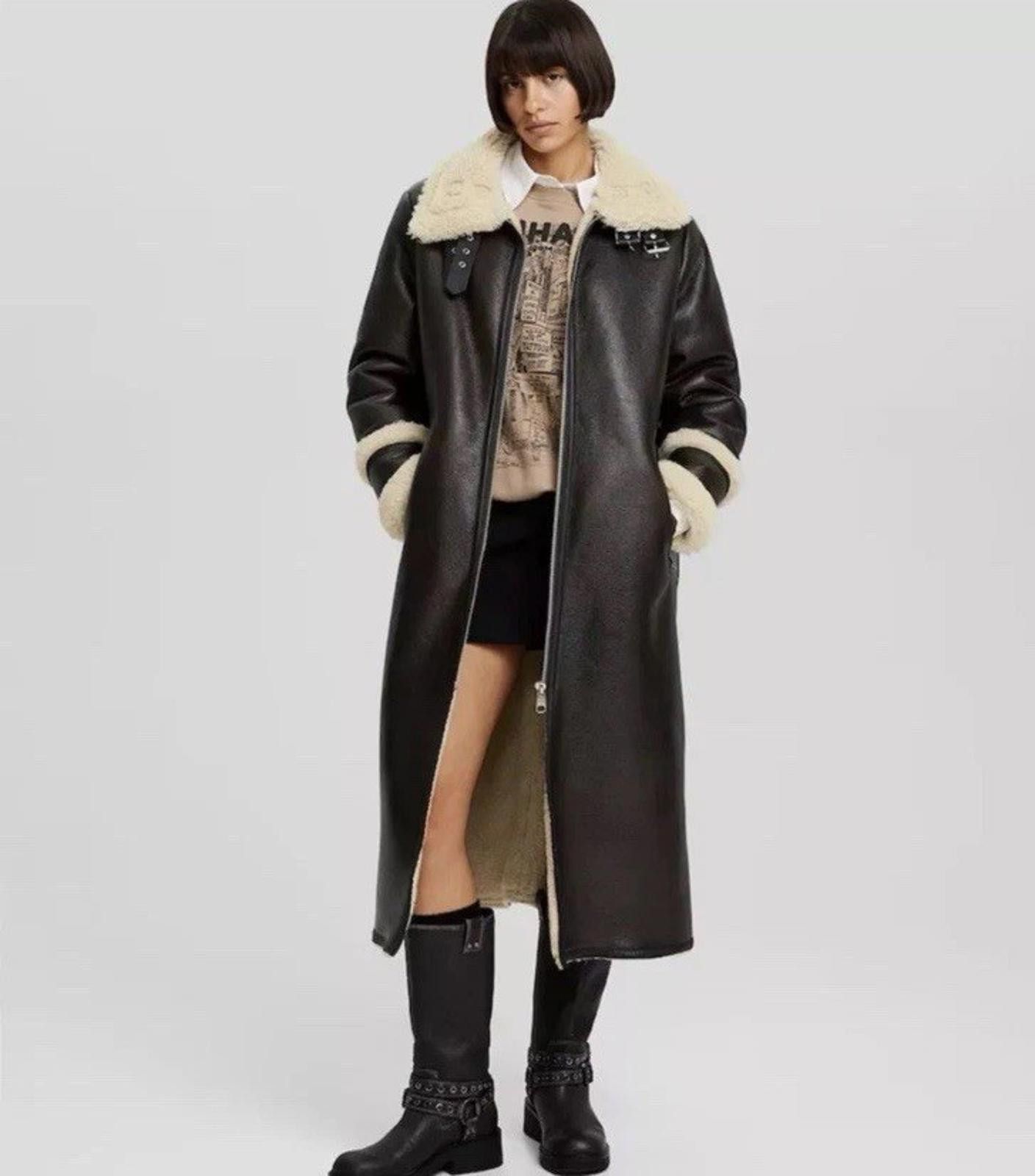 Bershka Bershka chocolate longline fur shearling coat BNWT SIZE L/12 Size L / US 10 / IT 46 - 1 Thumbnail