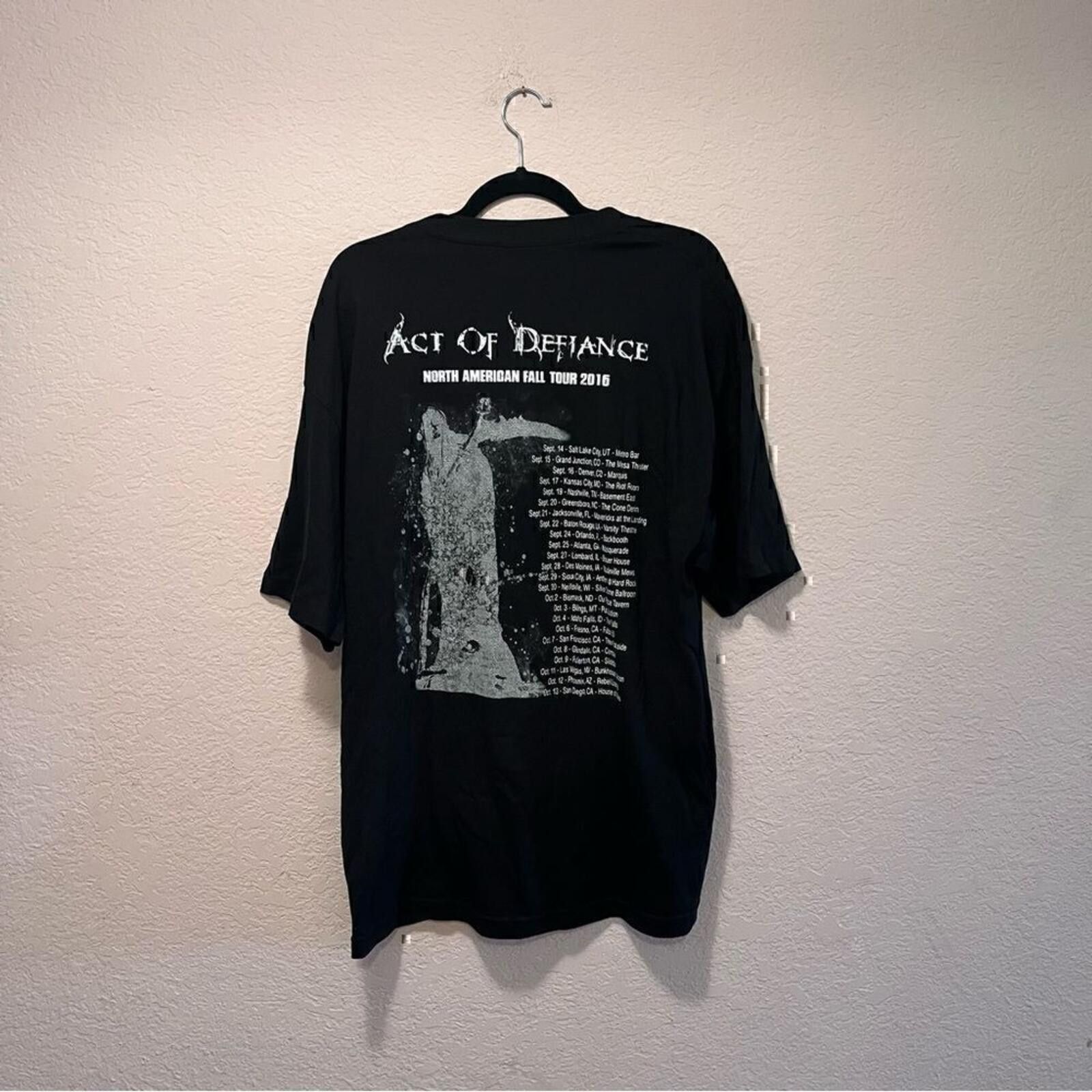 Other Act of Defiance North American Fall Tour 2016 Black T-Shirt Size US M / EU 48-50 / 2 - 6 Thumbnail