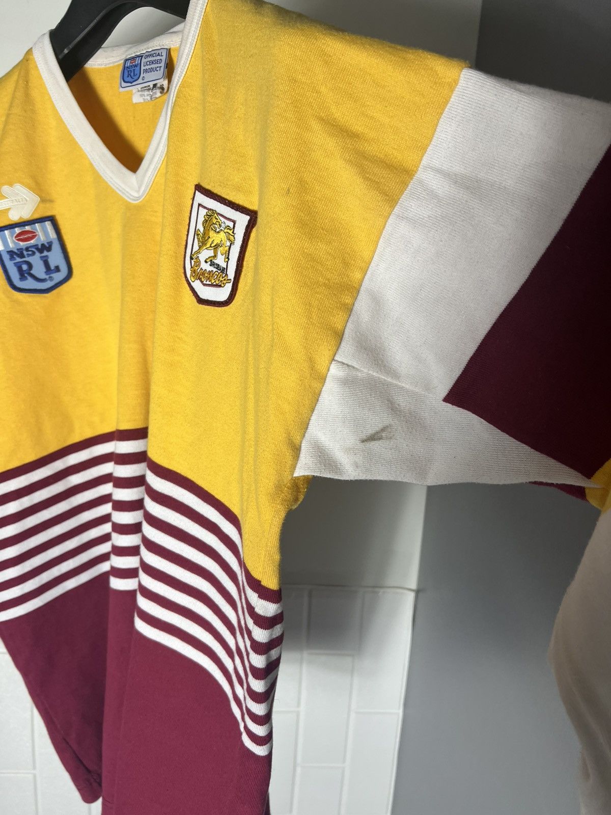 Canterbury of New Zealand × Cotton Traders VERY RARE BRISBANE BRONCOS AUSTRALIA NSW RL RUGBY JERSEY 90s Size US M / EU 48-50 / 2 - 3 Thumbnail