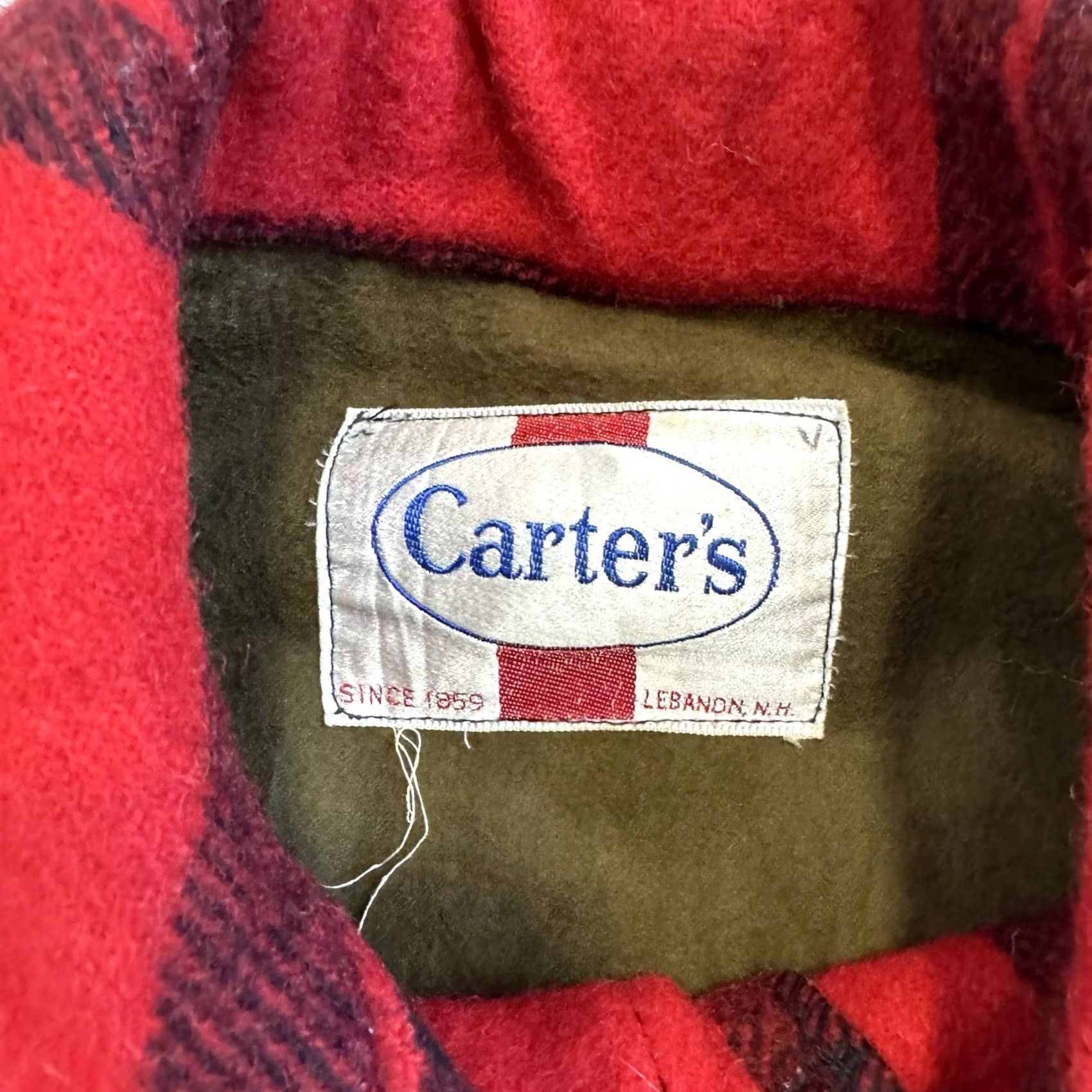 Vintage VINTAGE Carter’s Jacket Men’s Red Wool Hunting Plaid 50s 60s Buffalo Pit to Pit 21x33 Mid-Length Button Casual Workwear Woolrich Woolen Mills Mens Size US XXL / EU 58 / 5 - 5 Thumbnail