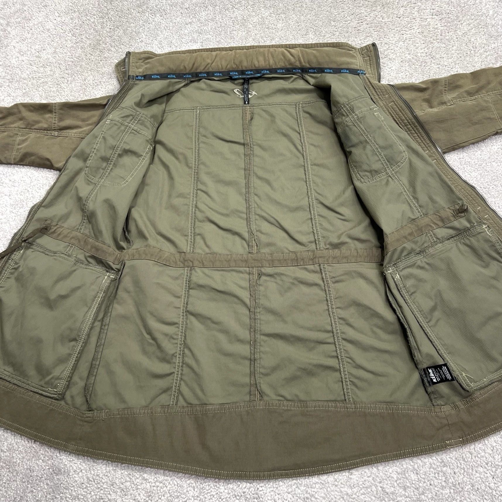 Vintage Kuhl Womens Rekon Small Jacket Army Olive Green Hooded Full Zip Pockets Size S / US 4 / IT 40 - 7 Thumbnail
