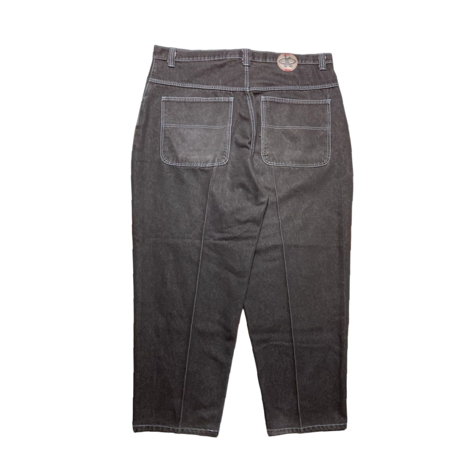 Vintage VINTAGE Knockout Jeans Wide-Leg 45x30 Black Hip Hop Grunge Skater Men Jeans Reg 45" Inseam 30" 9.5" Leg Opening Size US 44 / EU 60 - 1 Thumbnail