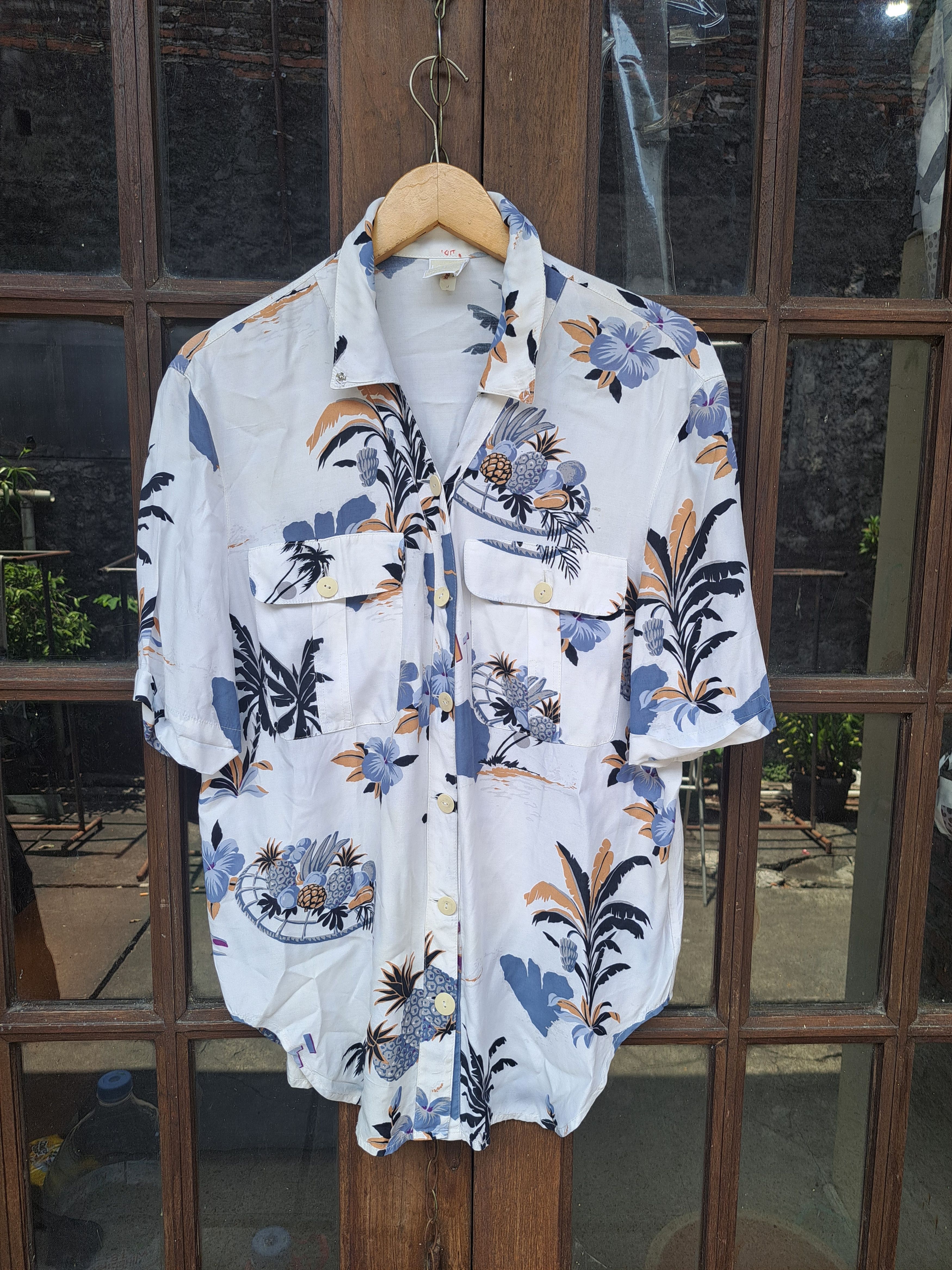 Krizia Vintage 90s KRIZIA POI Hawaiian Rayon Shirts Women Large Size L / US 10 / IT 46 - 1 Thumbnail