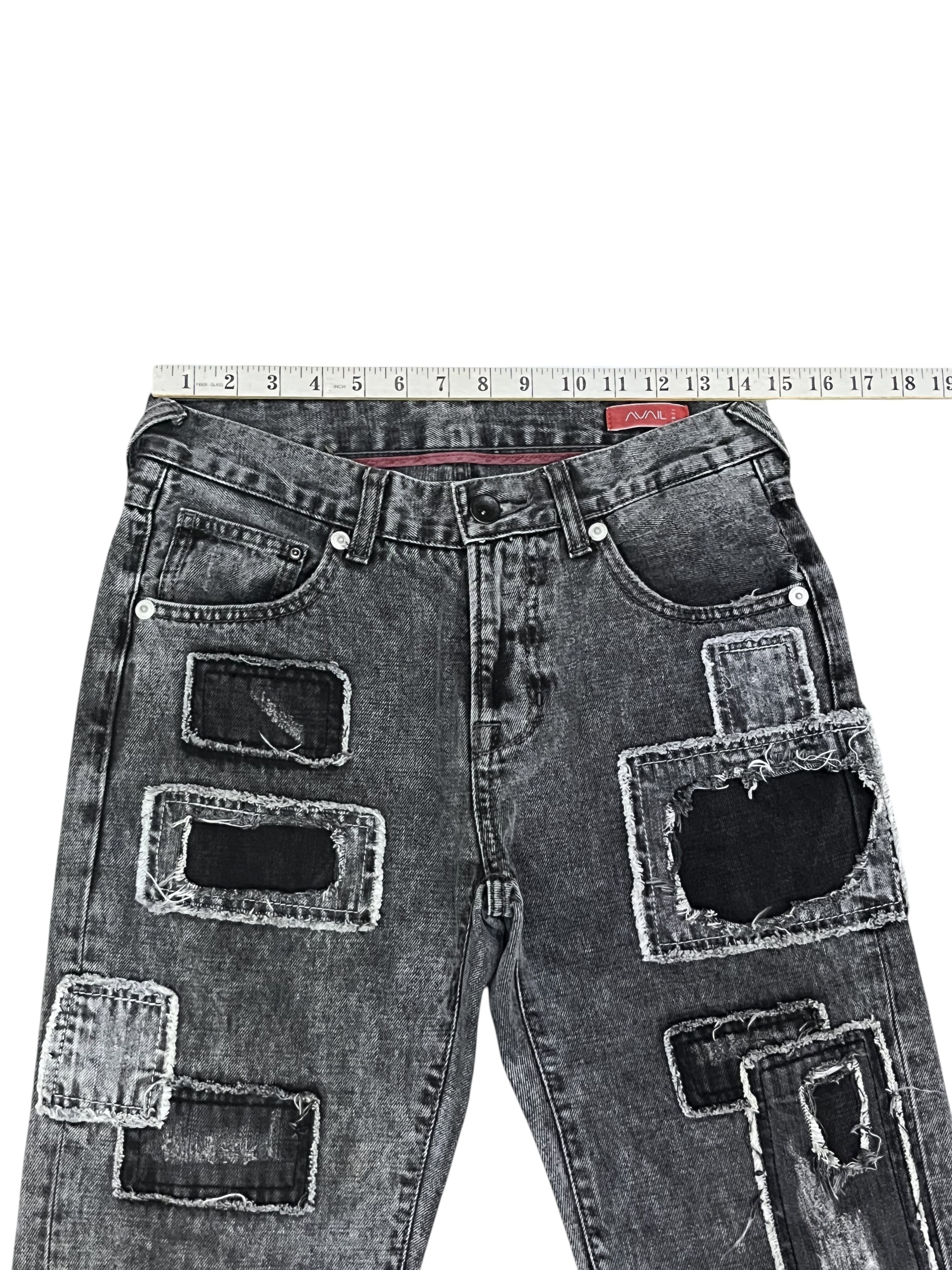 Japanese Brand Vtg AVAIL Jeans Japan Patchwork Grunge Distressed Denim Y2K Size US 29 - 12 Thumbnail