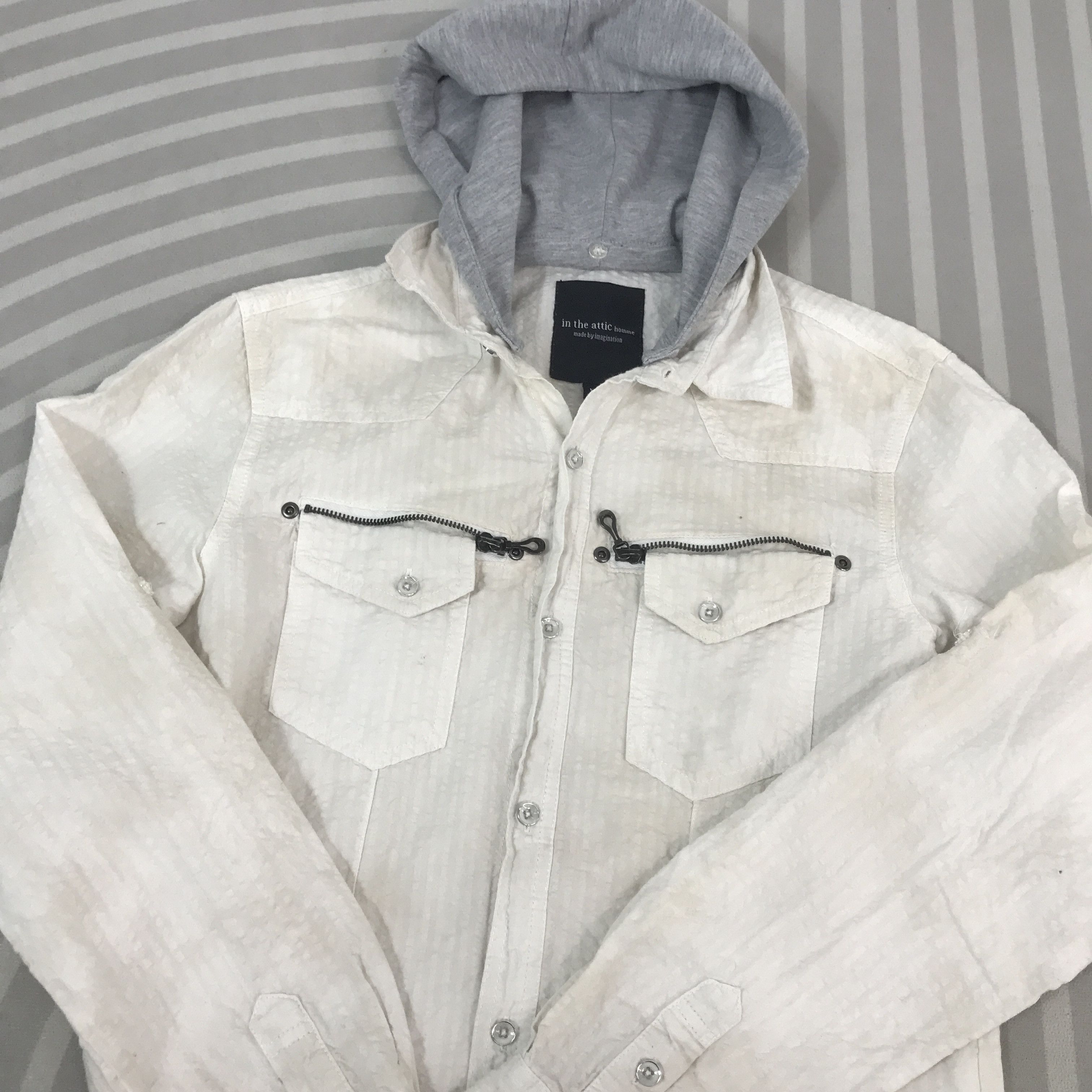 In The Attic In The Attic Japan Hoodie style button up Shirt K44B56 Size US M / EU 48-50 / 2 - 11 Thumbnail