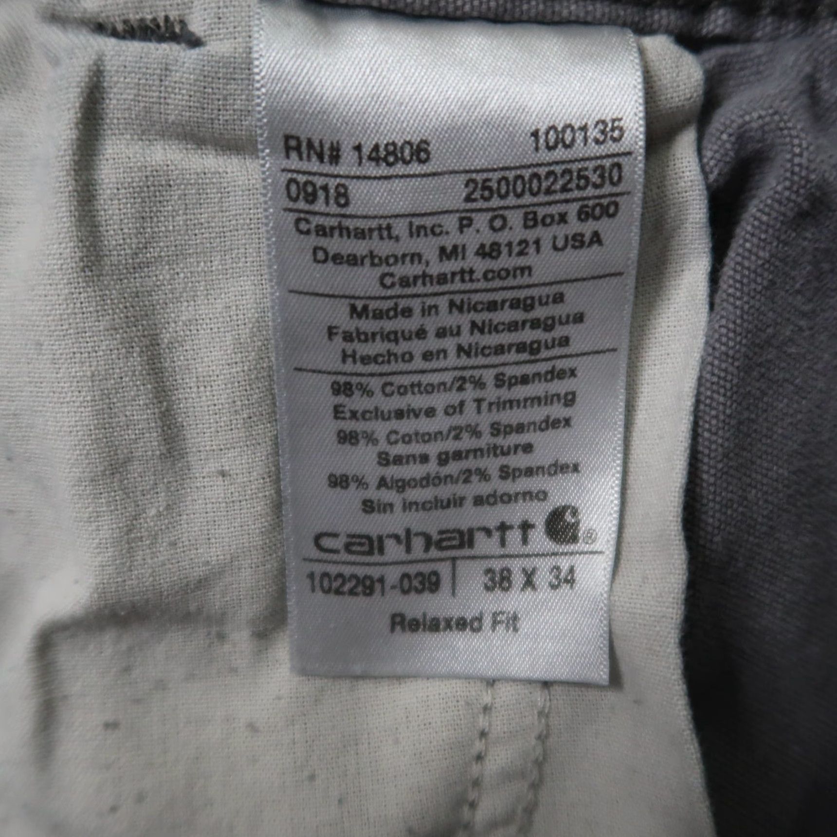 Carhartt VINTAGE Carhartt Relaxed Fit Pants Mens 38x34 Gray Distressed Workwear Straight Leg Size US 38 / EU 54 - 5 Thumbnail