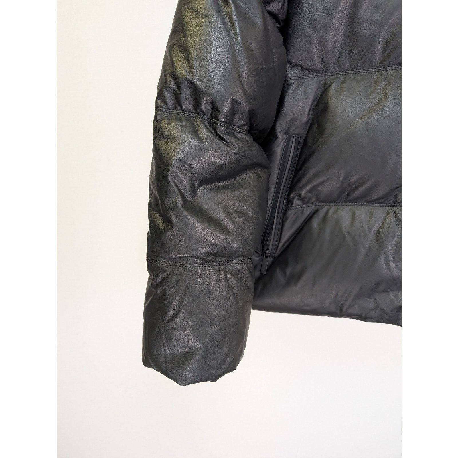 Moncler o1rshd1 Leather Down Jacket in Black Size US XL / EU 56 / 4 - 4 Thumbnail