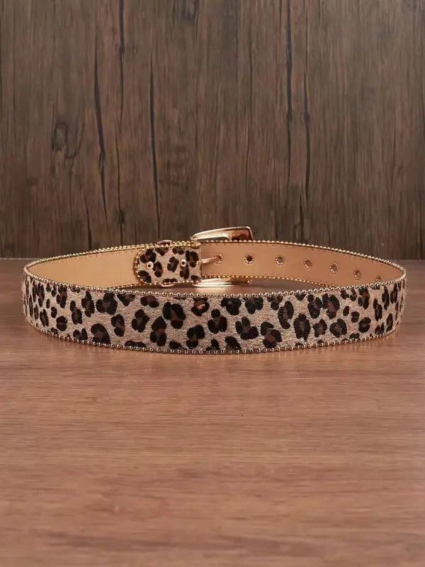 Japanese Brand 112 cm 2000s style leopard cheetah print belt Size ONE SIZE - 3 Thumbnail