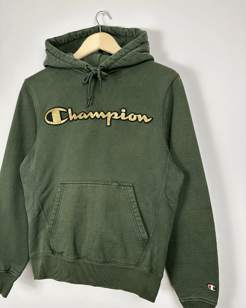 Champion × Vintage Champion Hoodie Sweatshirt Green/Gold - Size Small Size US S / EU 44-46 / 1 - 5 Thumbnail