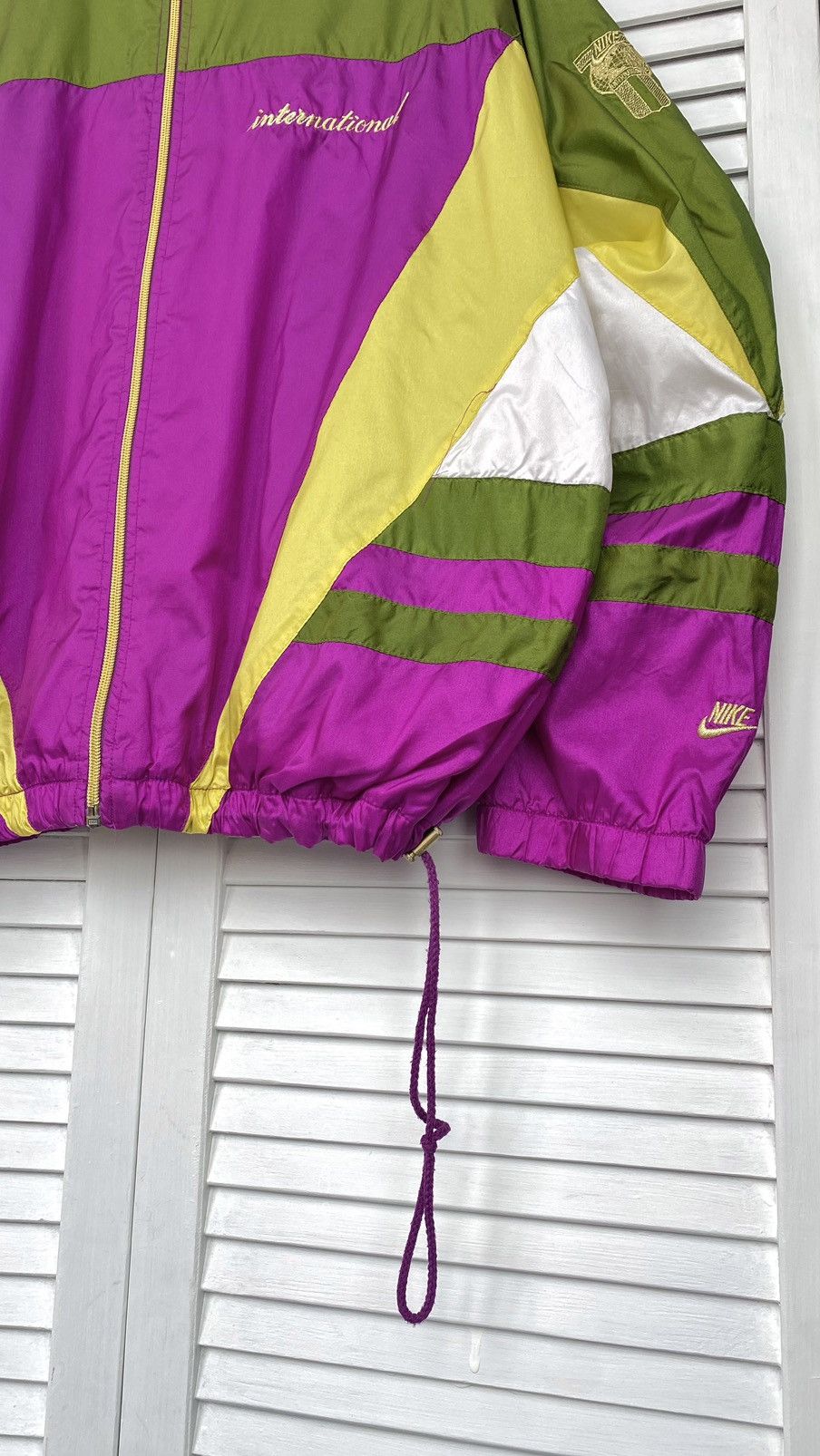Nike × Vintage Vintage Nike International Track Retro Nylon Jacket 90s Size US L / EU 52-54 / 3 - 14 Thumbnail