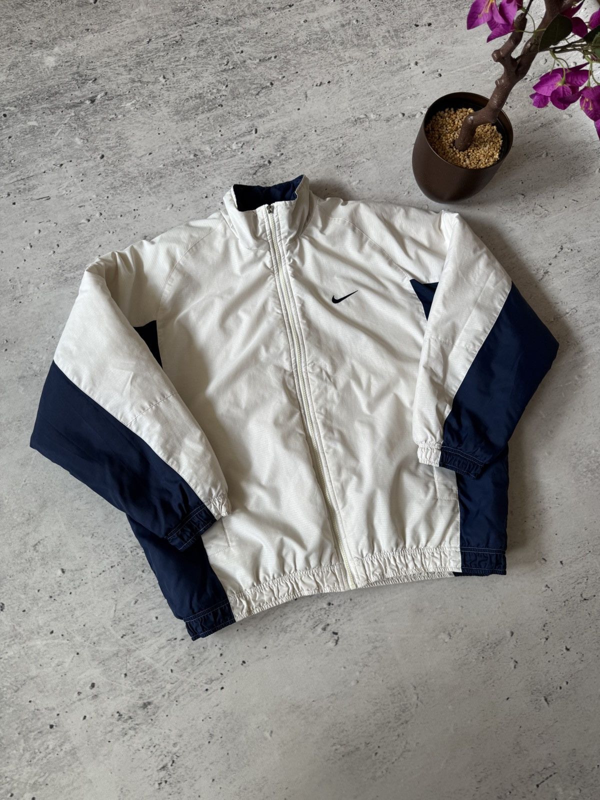 Nike × Vintage NIKE VINTAGE BASIC LOGO OVERSIZE BAGGY LIGHT JACKET Size US M / EU 48-50 / 2 - 1 Thumbnail