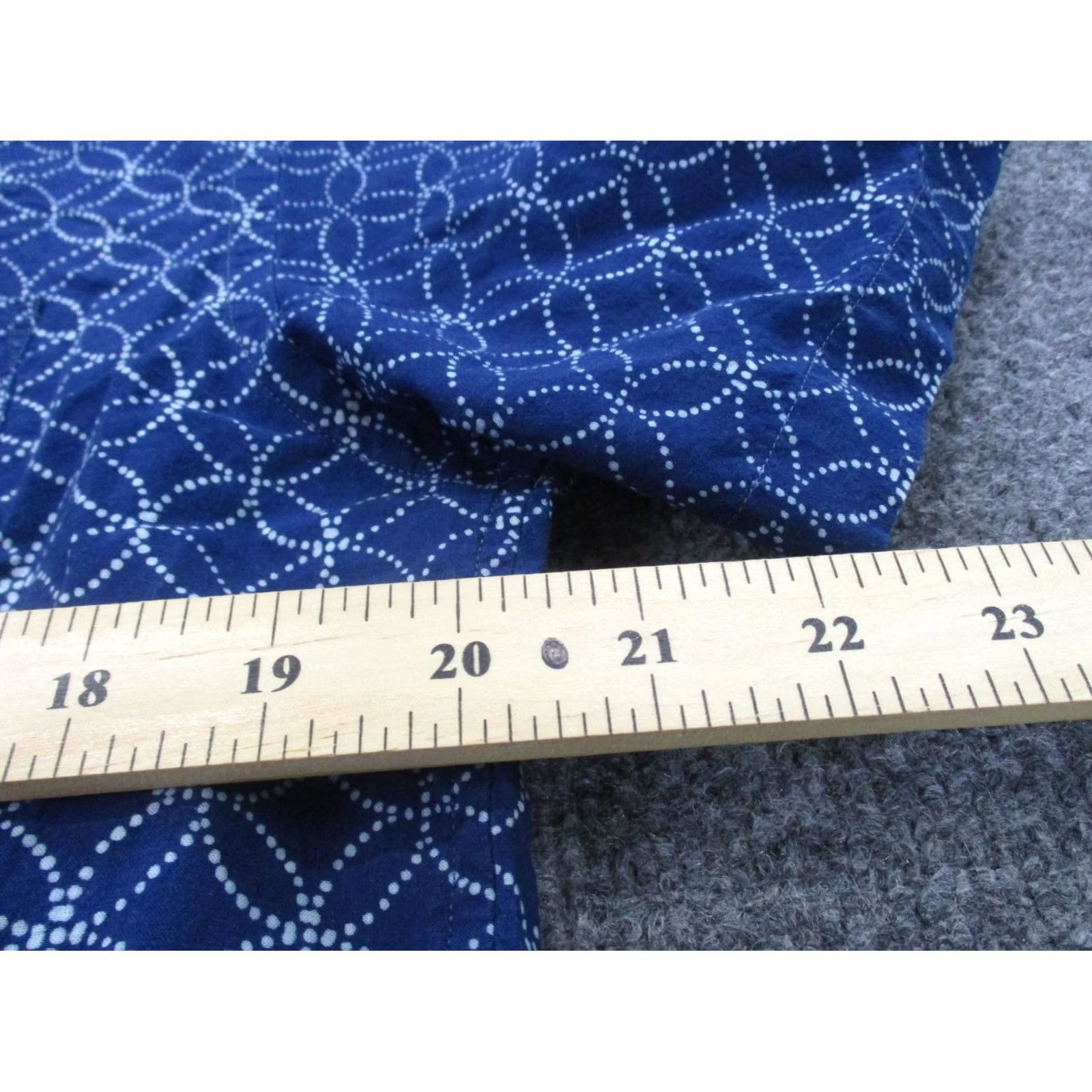 Faherty Faherty Shirt Mens M Button-Up Blue Geometric Lightweight Cotton Short Sleeve Collared Beach Vacation Outdoor Casual Mens Size US M / EU 48-50 / 2 - 5 Thumbnail