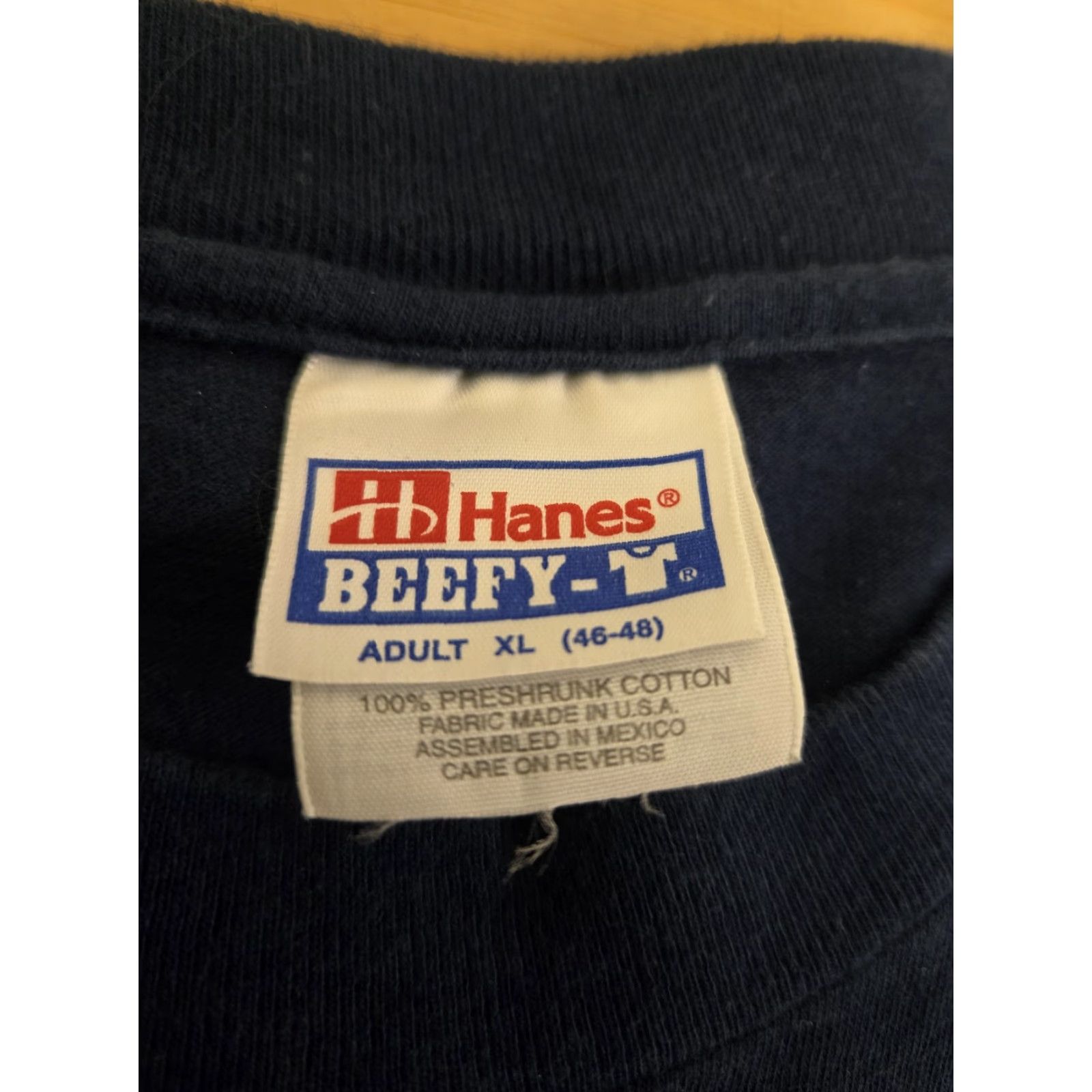 Hanes VINTAGE Ford Mustang Shirt Mens XL Blue 1998 Hot August Nights Reno Sparks Hanes Beefy-T T-Shirt Mens Graphic Print Cars 90s Vintage Size US XL / EU 56 / 4 - 3 Thumbnail