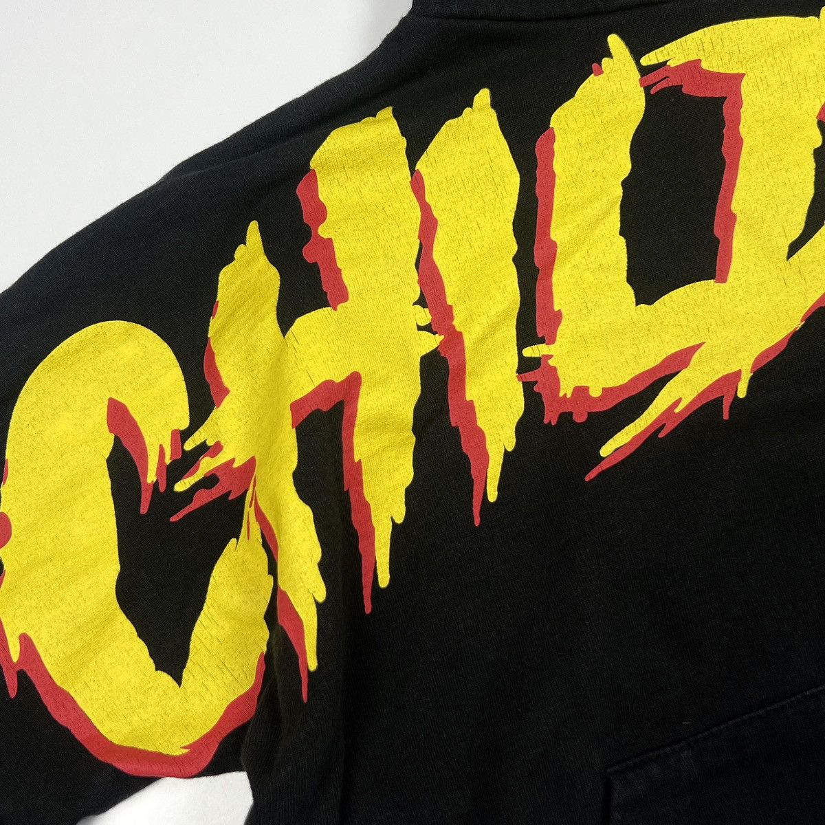 CHILDS × Japanese Brand Men’s Childish Overprint Black Cotton Casual Y2K Hoodie - XS Size US XS / EU 42 / 0 - 12 Thumbnail