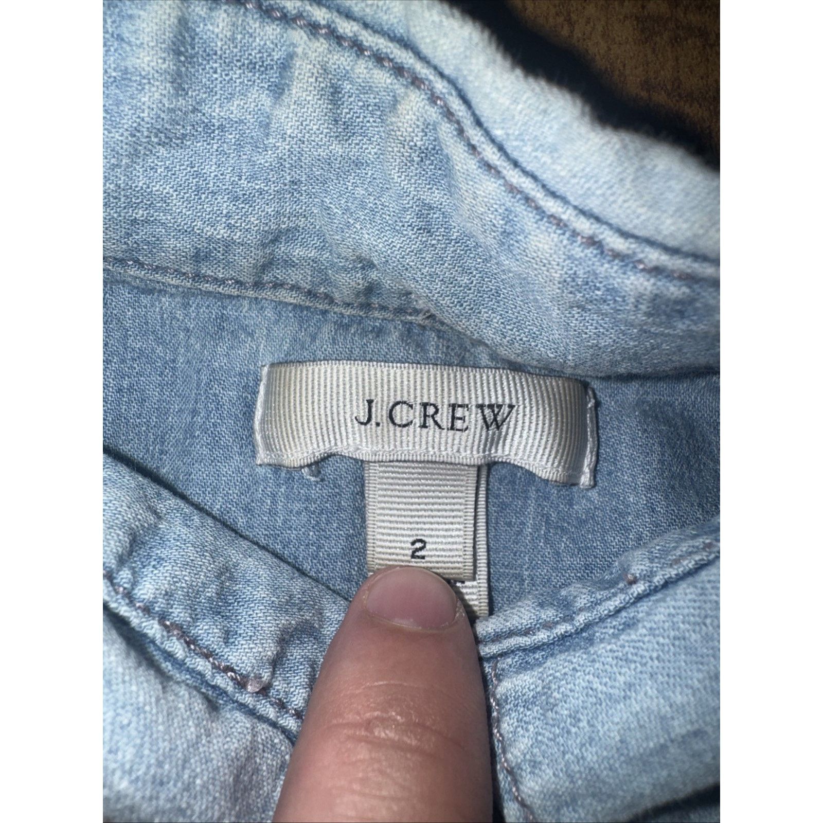 J.Crew Women’s J Crew Double Pocket Denim Shirt Blue Size 2 18x24 Size XS / US 0-2 / IT 36-38 - 3 Thumbnail