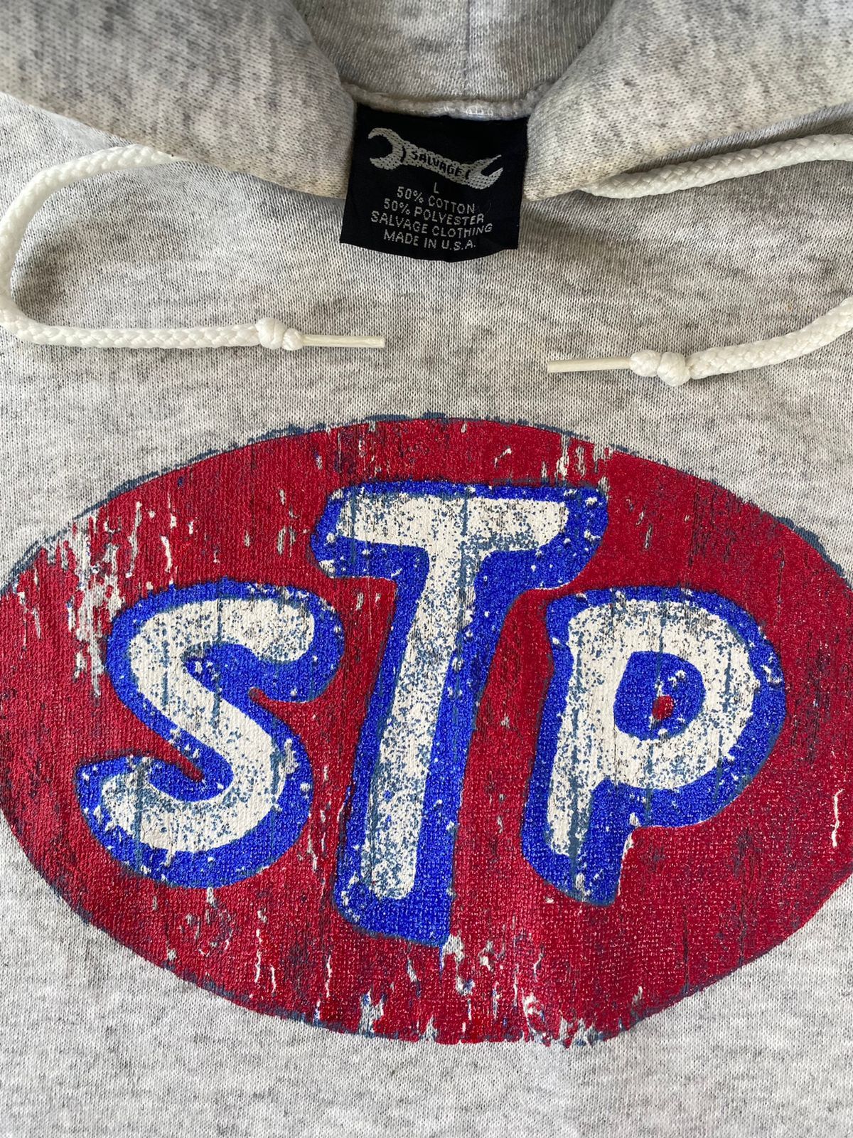 Vintage Vintage 90s Hoodie STP Engine Size US L / EU 52-54 / 3 - 3 Thumbnail