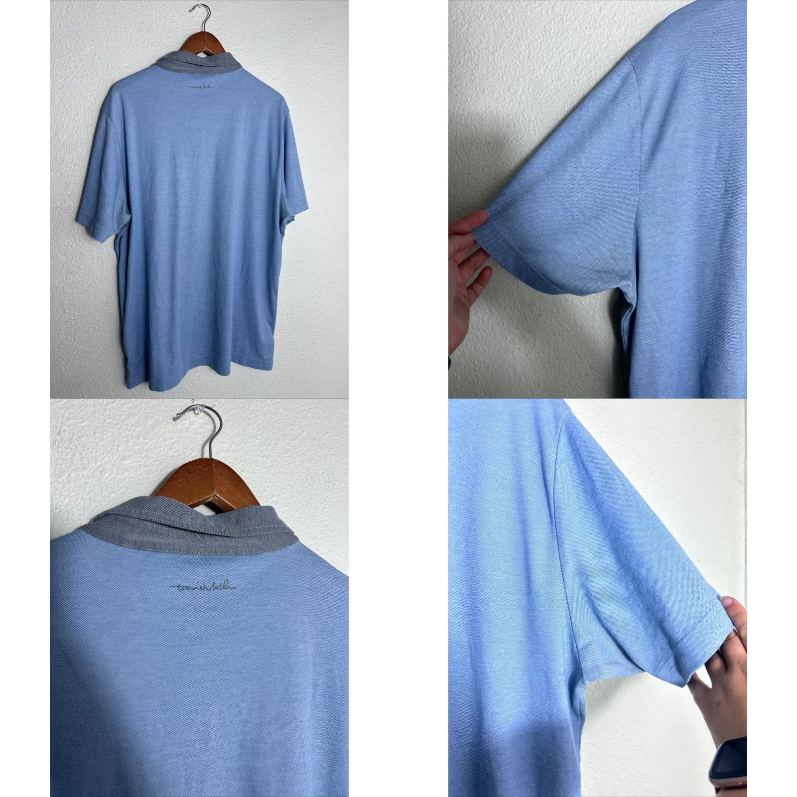 TravisMathew Travis Mathew Polo Shirt Short Sleeve Golf XL Mens Gray Blue Size US XL / EU 56 / 4 - 9 Thumbnail