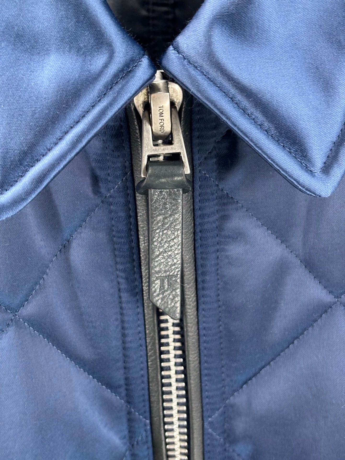 Tom Ford tom ford men's blue quilted jacket Size US L / EU 52-54 / 3 - 3 Thumbnail