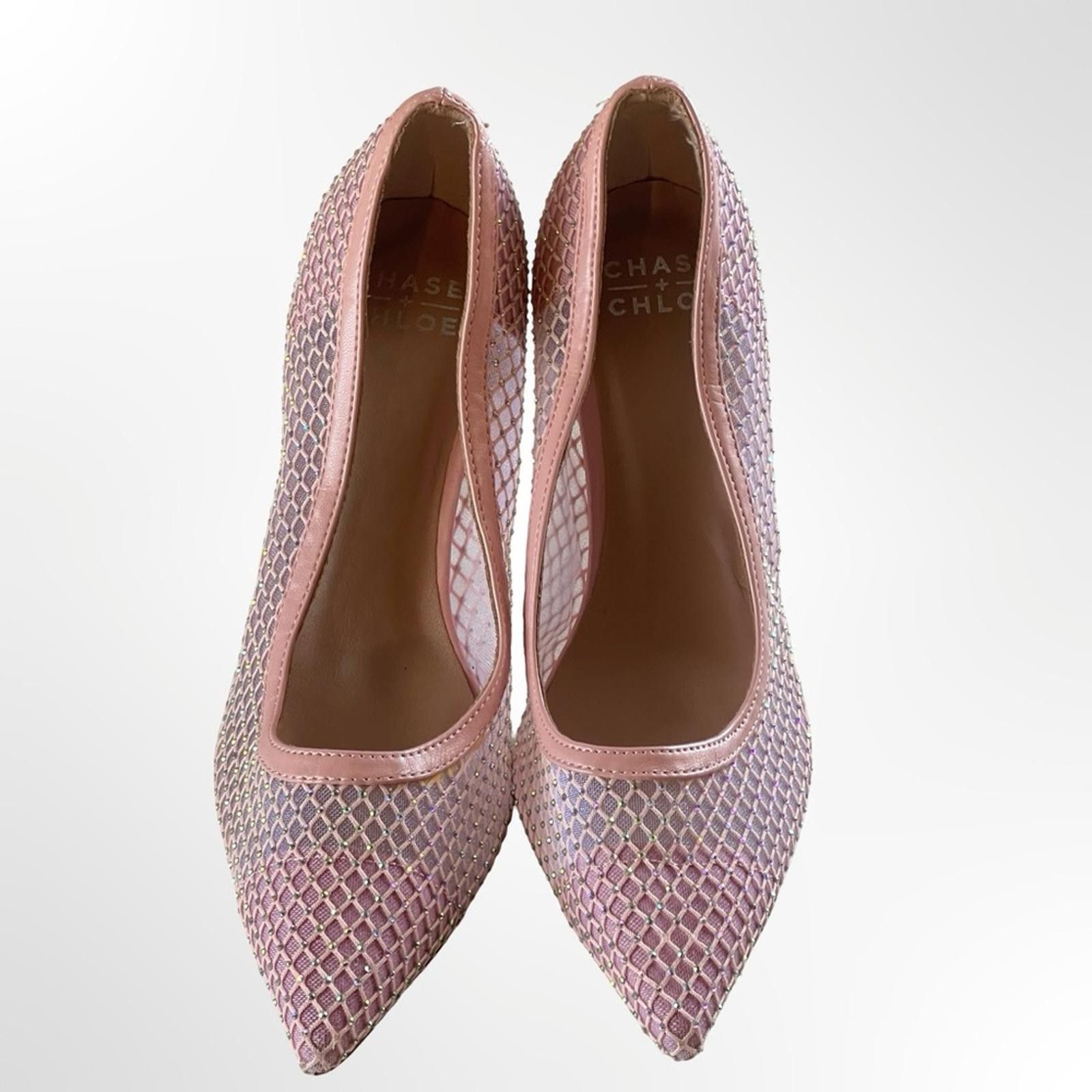 Other Chase+Chloe Blush Pink Mesh Pointed-Toe Stiletto Pumps - 8.5 Size US 8.5 / IT 38.5 - 4 Thumbnail
