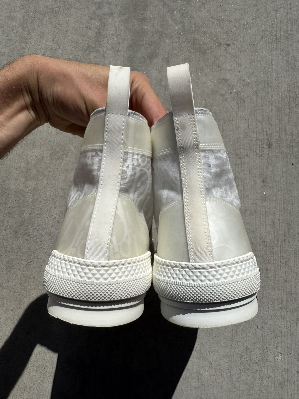 Dior CHRISTIAN DIOR B23 OBLIQUE WHITE CREAM SIZE 42 EU / 9 US Size US 9 / EU 42 - 4 Thumbnail