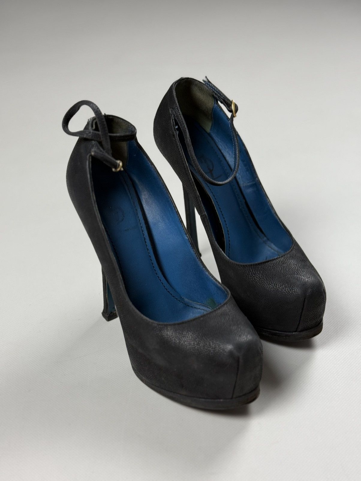 Vintage × Yves Saint Laurent YSL Yves Saint Laurent Vintage Ladies Leather Platform Heels Size US 6.5 / IT 36.5 - 1 Thumbnail