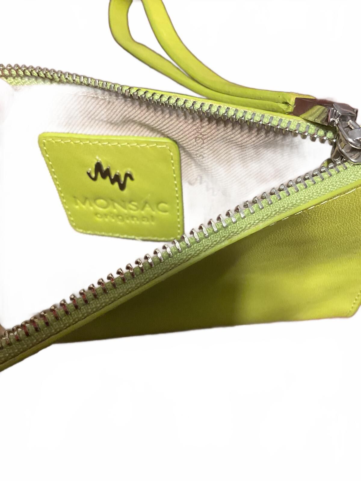 The Unbranded Brand Monsac Yellow Leather Wristlet Clutch Wallet yellow Size ONE SIZE - 4 Thumbnail