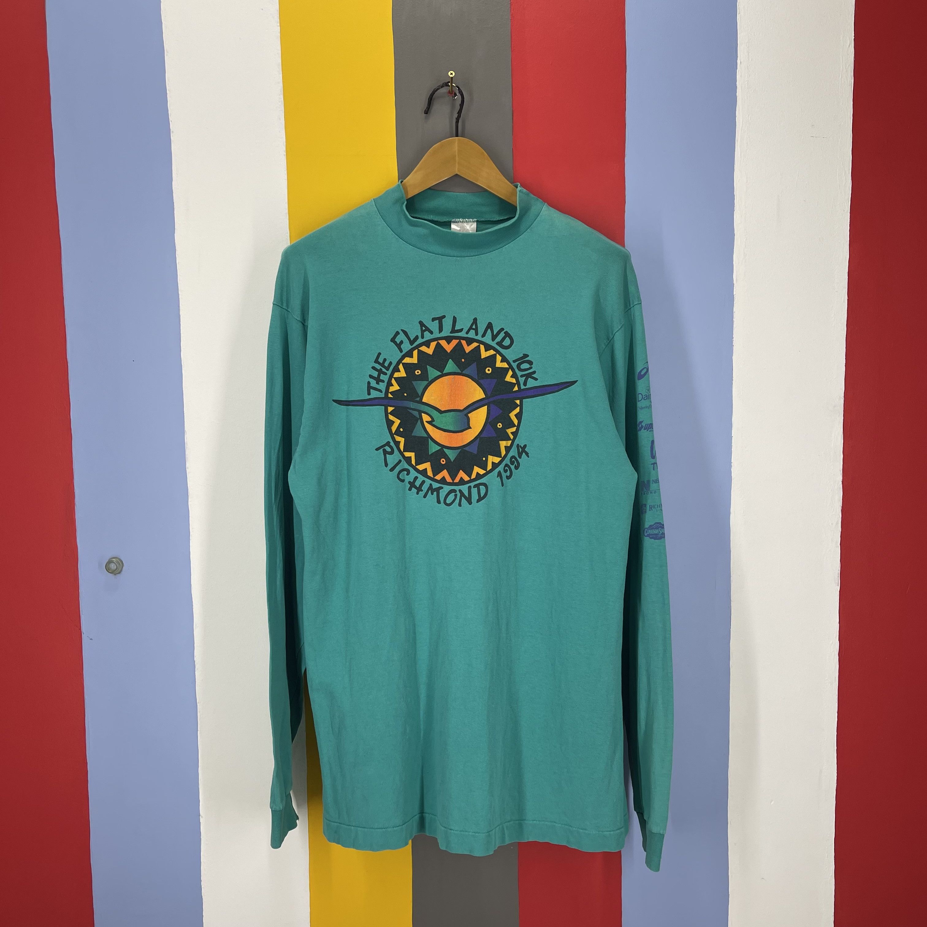 Fruit Of The Loom 90s Vintage RICHMOND 1994 THE FLATLAND 10K T Shirt #1767/07 Size US L / EU 52-54 / 3 - 1 Thumbnail