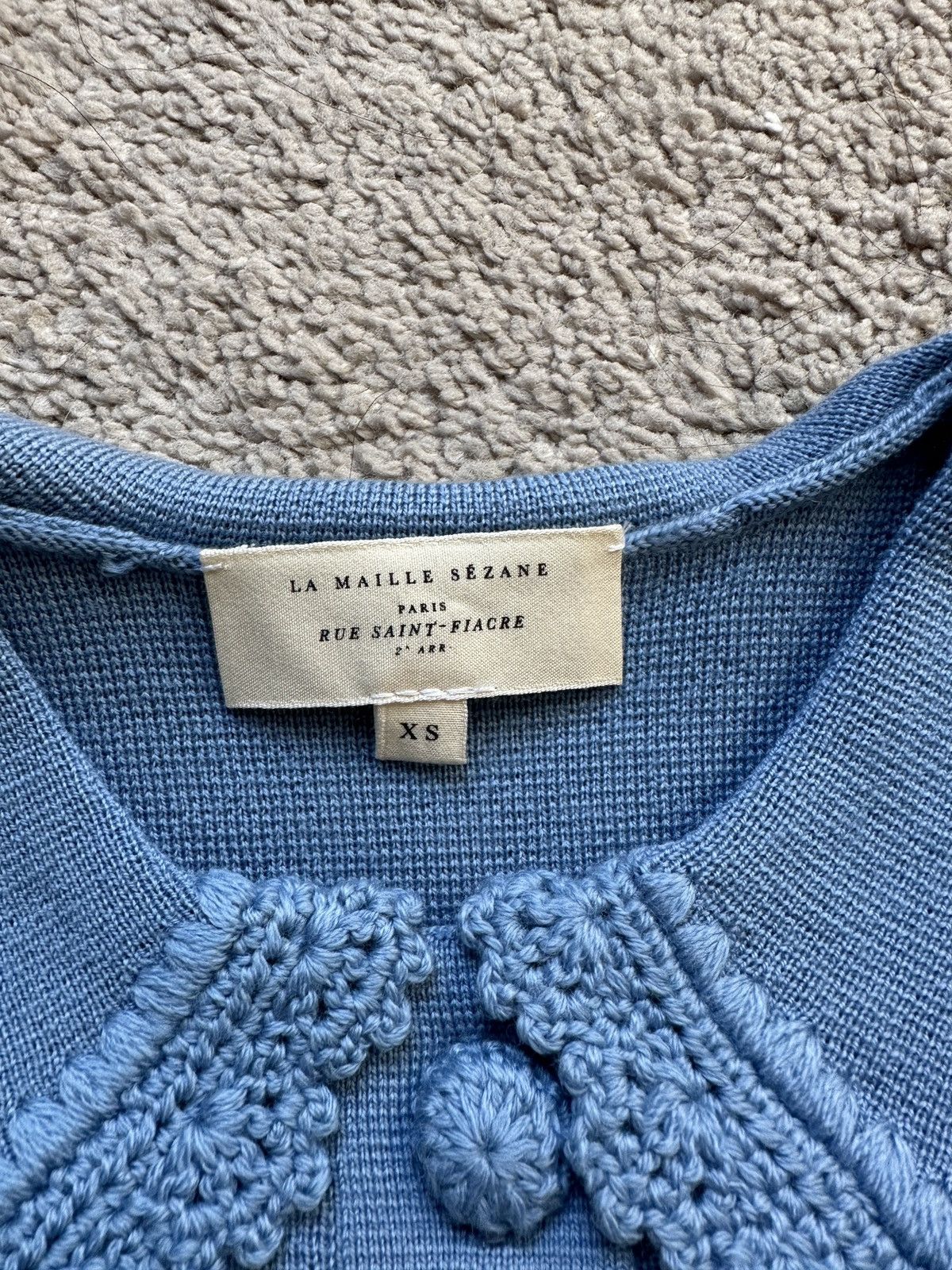 Sezane Sezane Bettany Cardigan Vintage Blue Size XS Size XS / US 0-2 / IT 36-38 - 6 Thumbnail