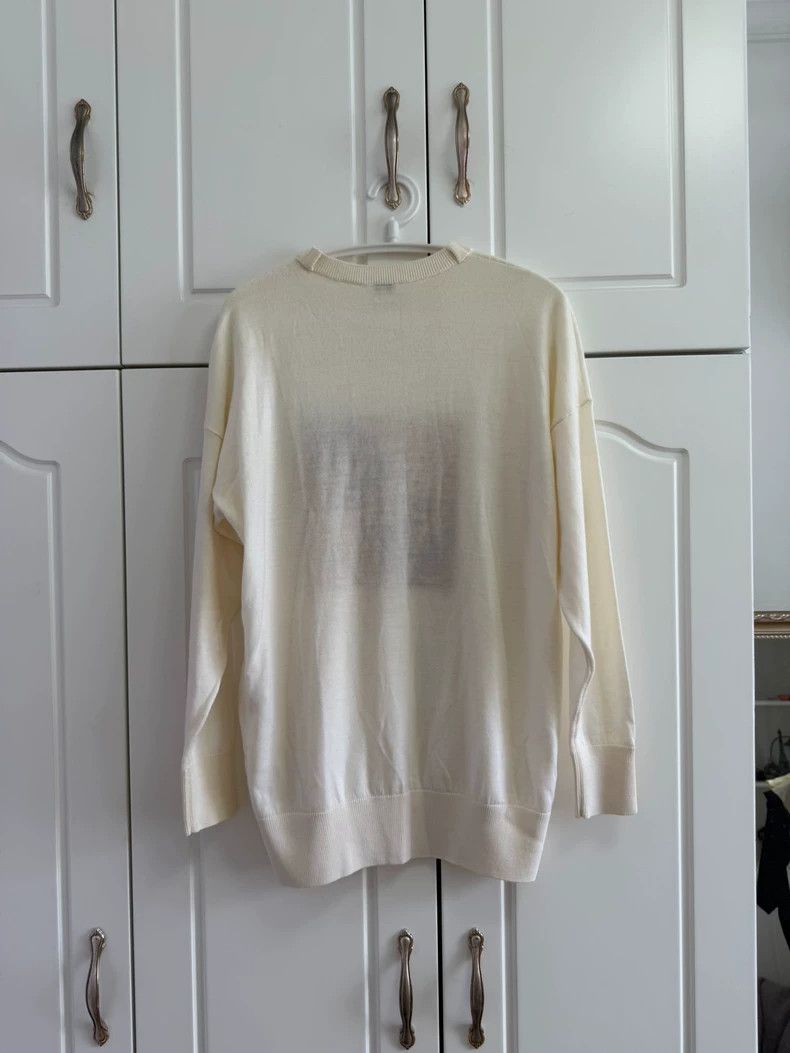 Loewe Loewe Weaving embroidered wool sweater with big logo Size XS / US 0-2 / IT 36-38 - 2 Thumbnail